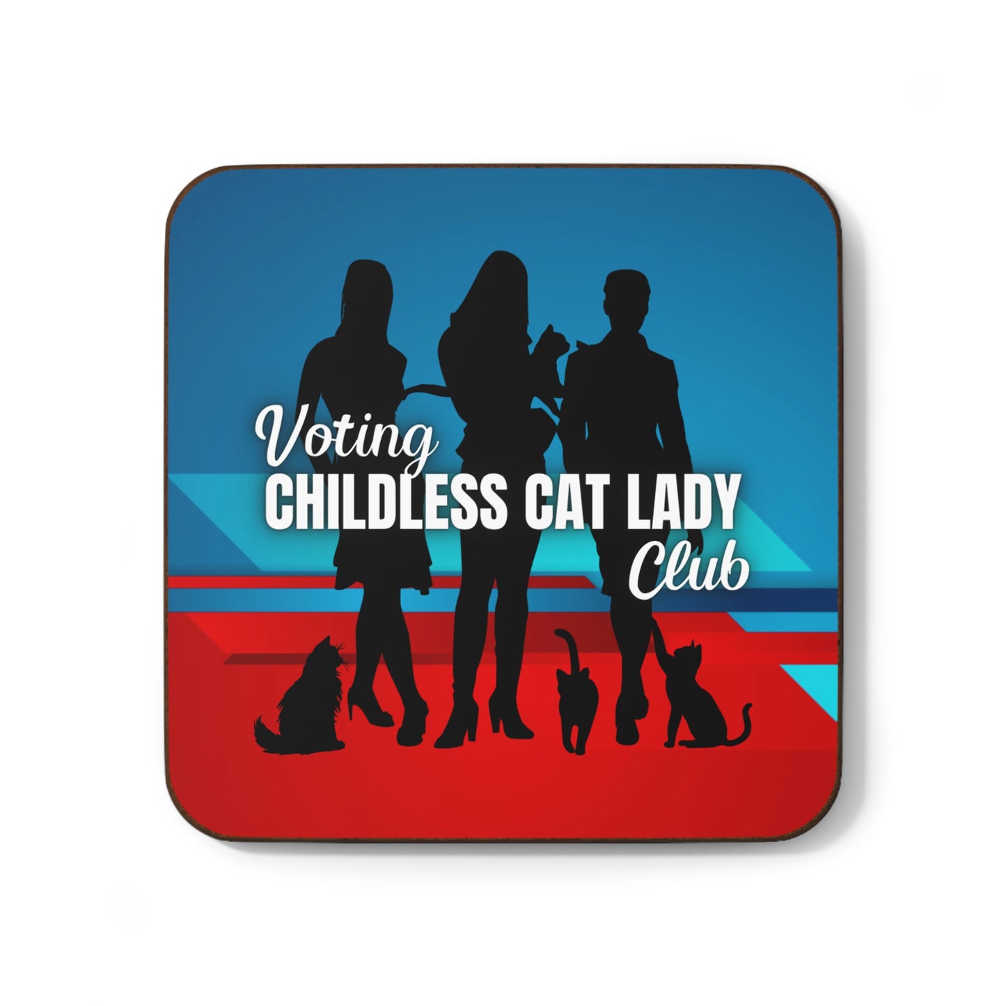 Childless Cat Lady Club Hardboard Back Coaster