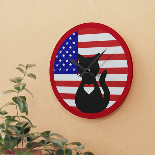 Amerikitty Acrylic Wall Clock