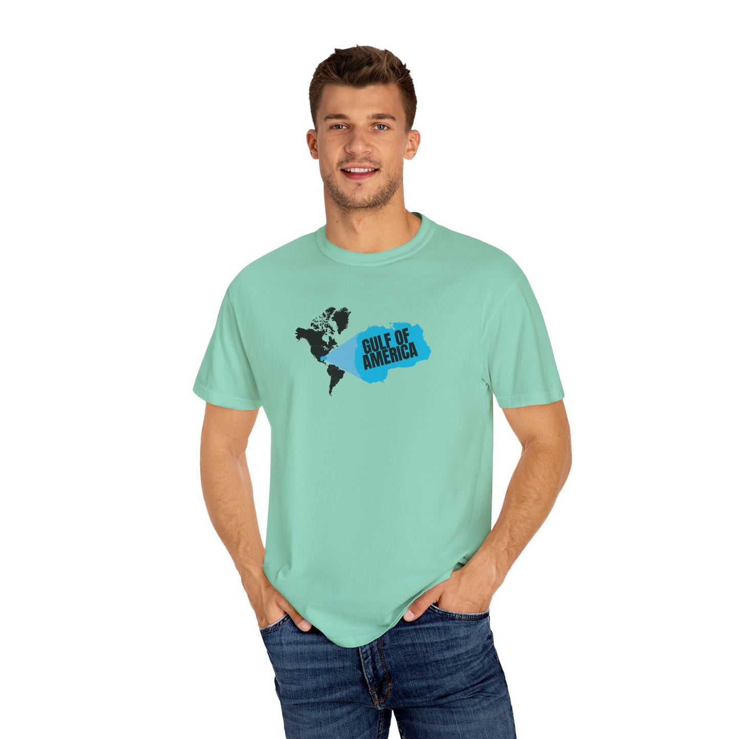 Gulf of America Map Unisex Garment-Dyed T-Shirt