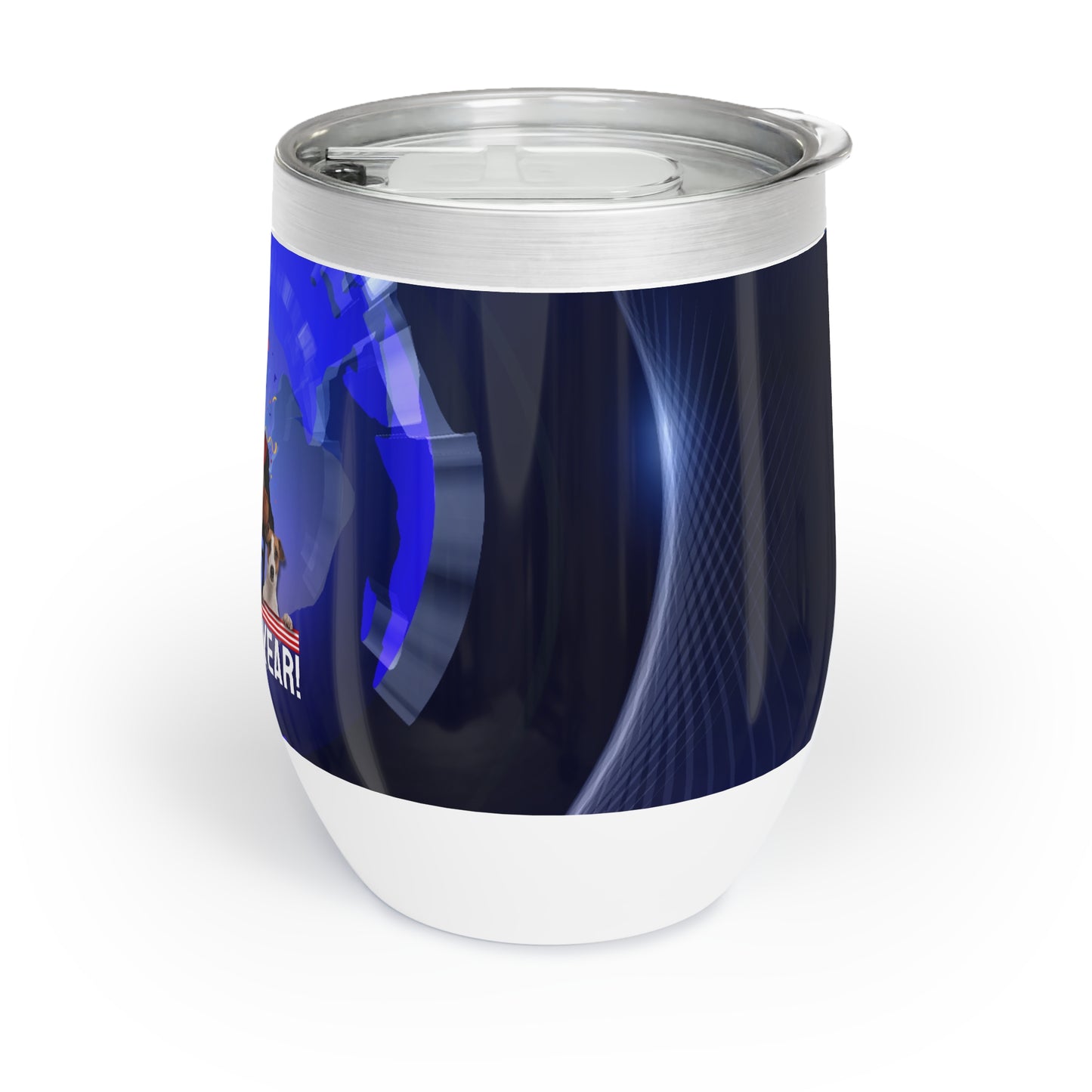 Trump Happy New Year 2025 Chill Wine Tumbler