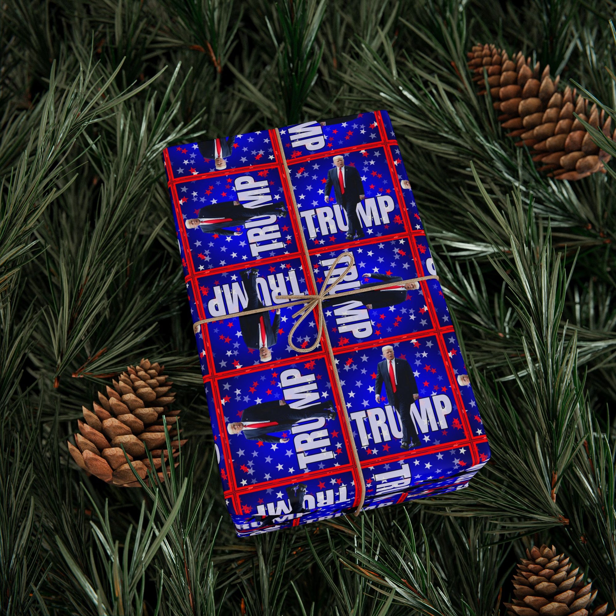 All Occasion Trump Themed Wrapping Paper