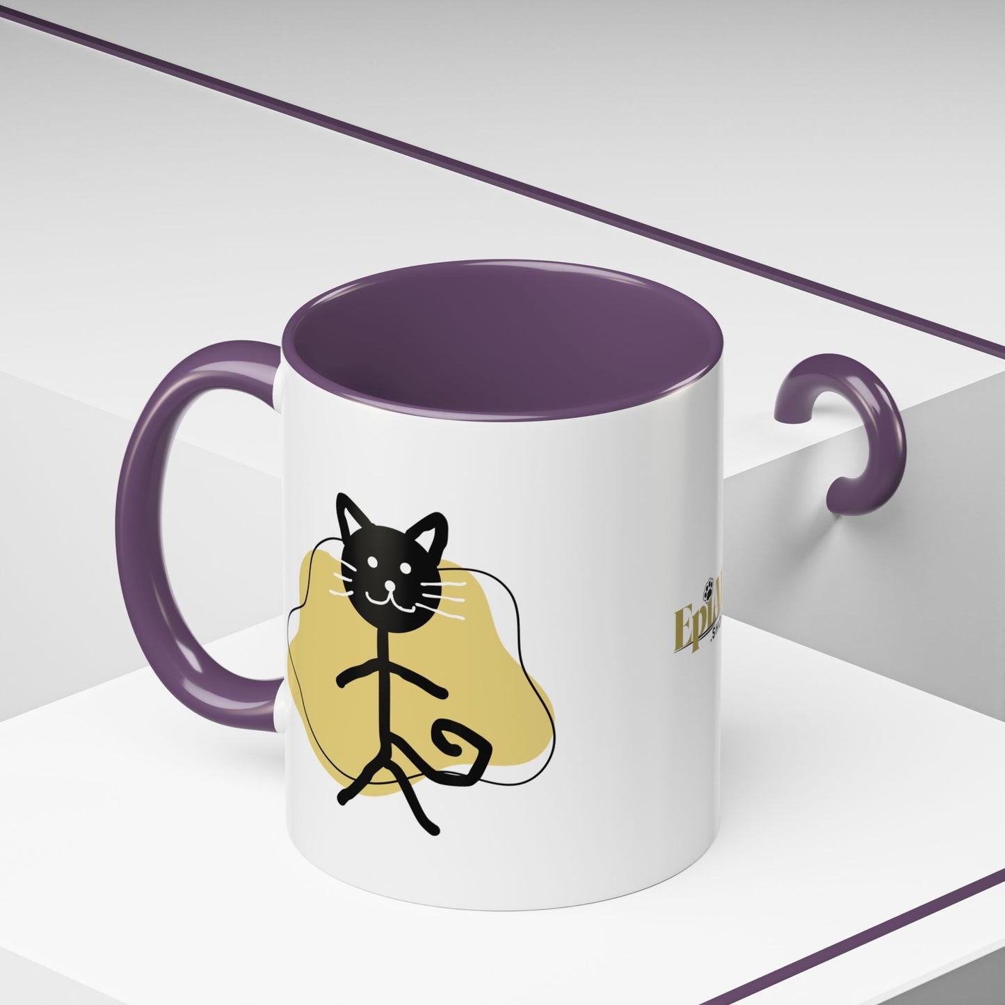 Playful Cat Accent Coffee Mug - 11oz & 15oz