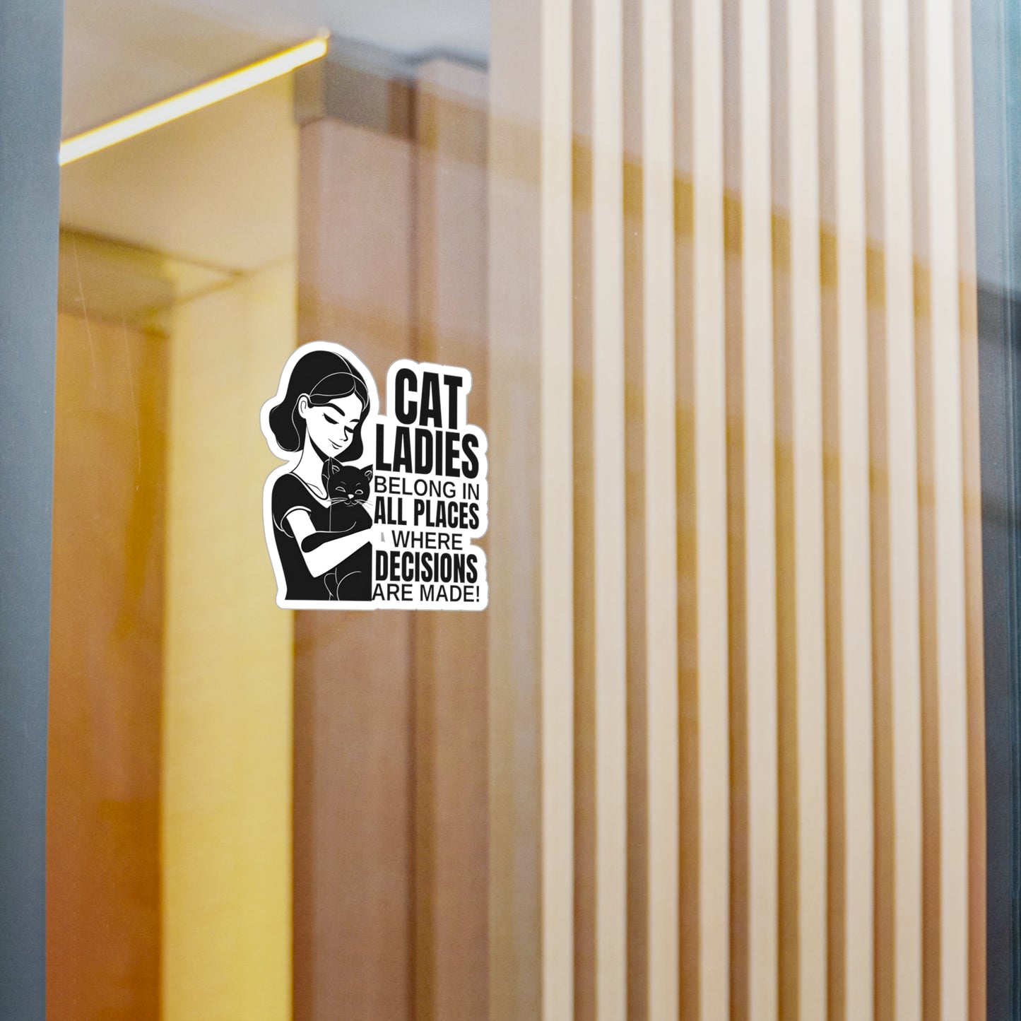 Cat Lady Vinyl Decal for Cat Lovers