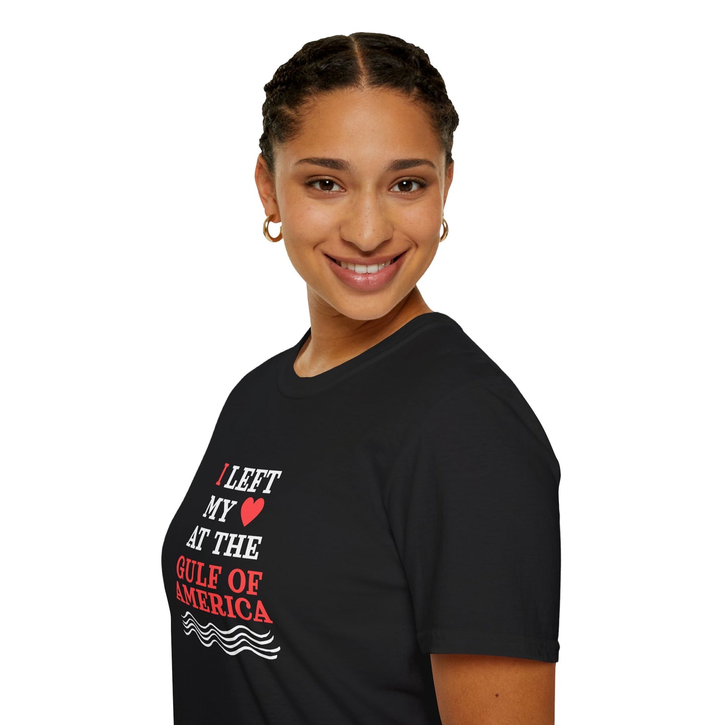 I Left My Heart at the Gulf of America Unisex Softstyle T-Shirt - Perfect for Travelers