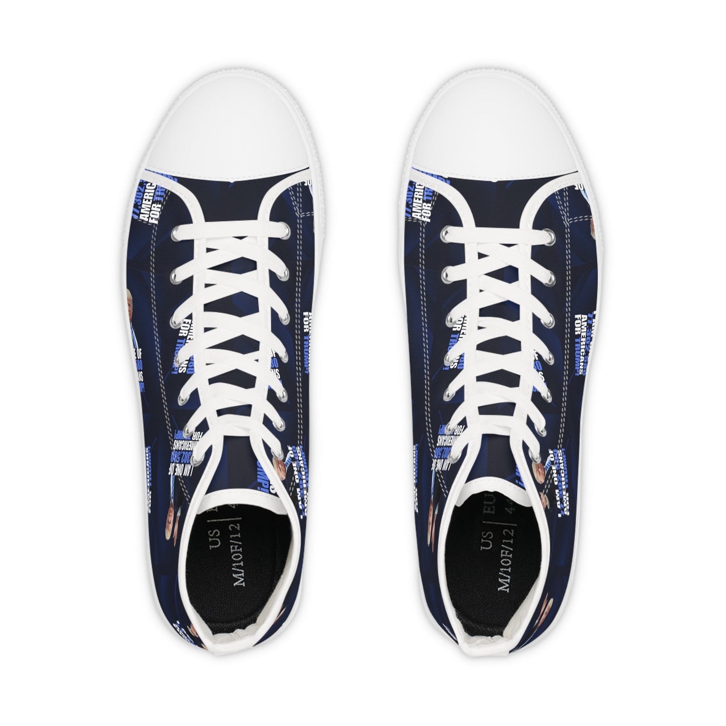 Men's High Top Sneakers – 'I Am One of the Americans for Trump' Statement Shoes Printify