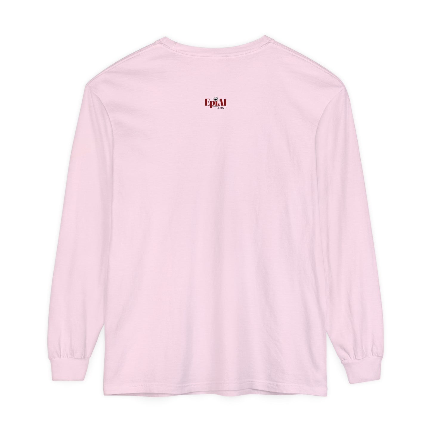 Cat Hair Accessorized Unisex Garment-dyed Long Sleeve T-Shirt