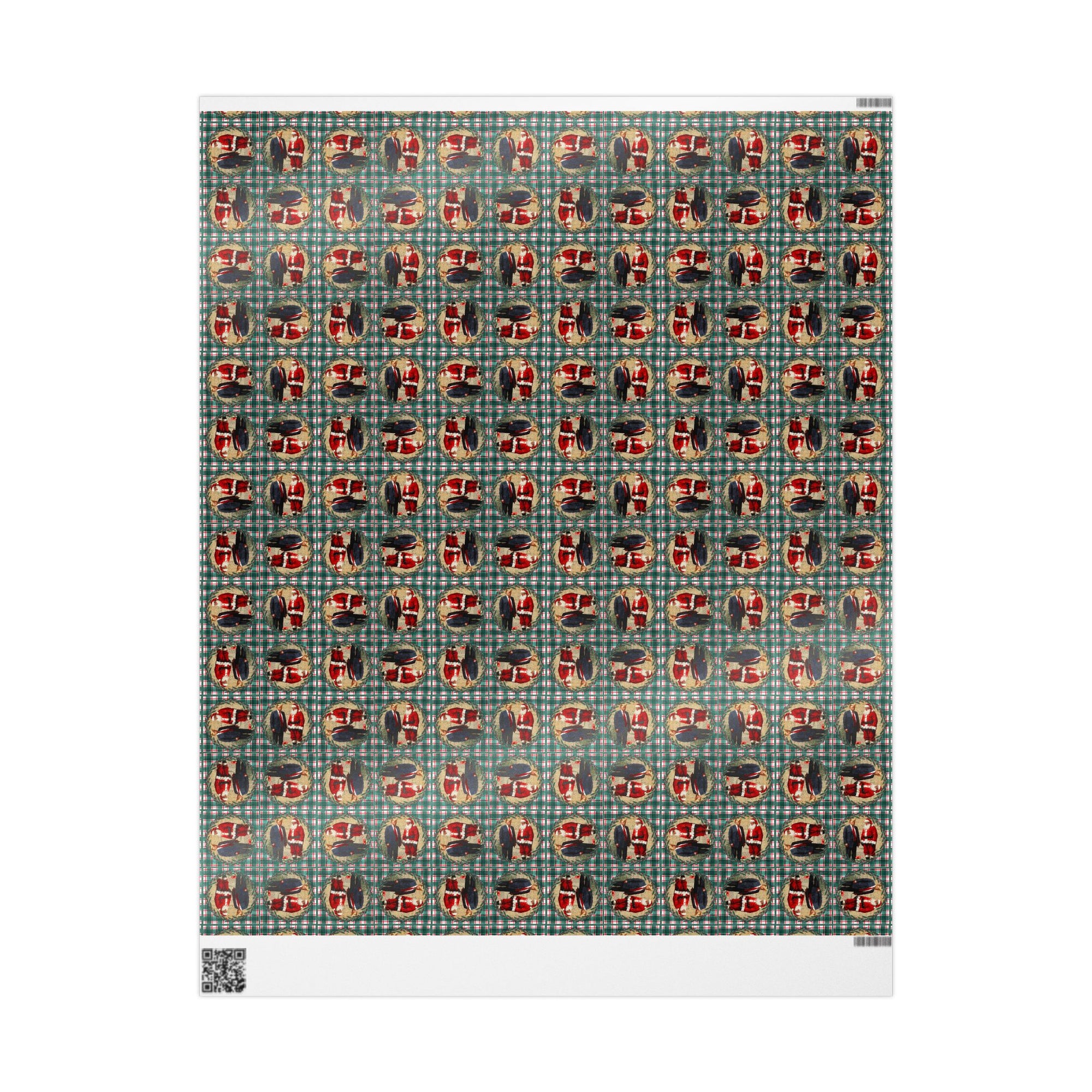 Vintage Style Trump Santa Wrapping Paper for Holiday Gifts