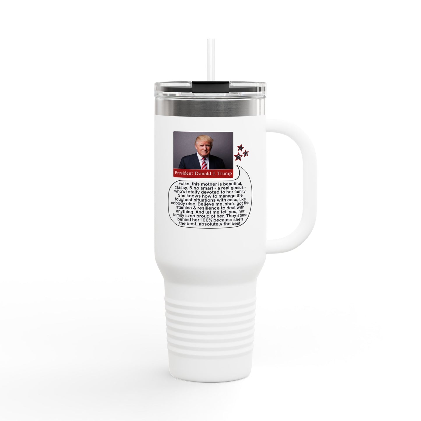Mothers' Day Insulated Travel Mug - 40oz with Straw