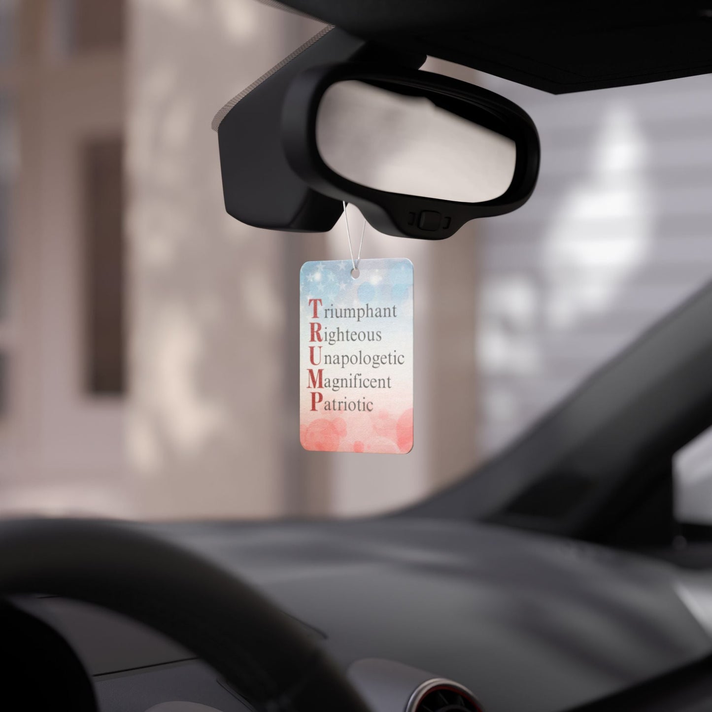 Political Statement Car Air Freshener - Pro-Trump Design Printify