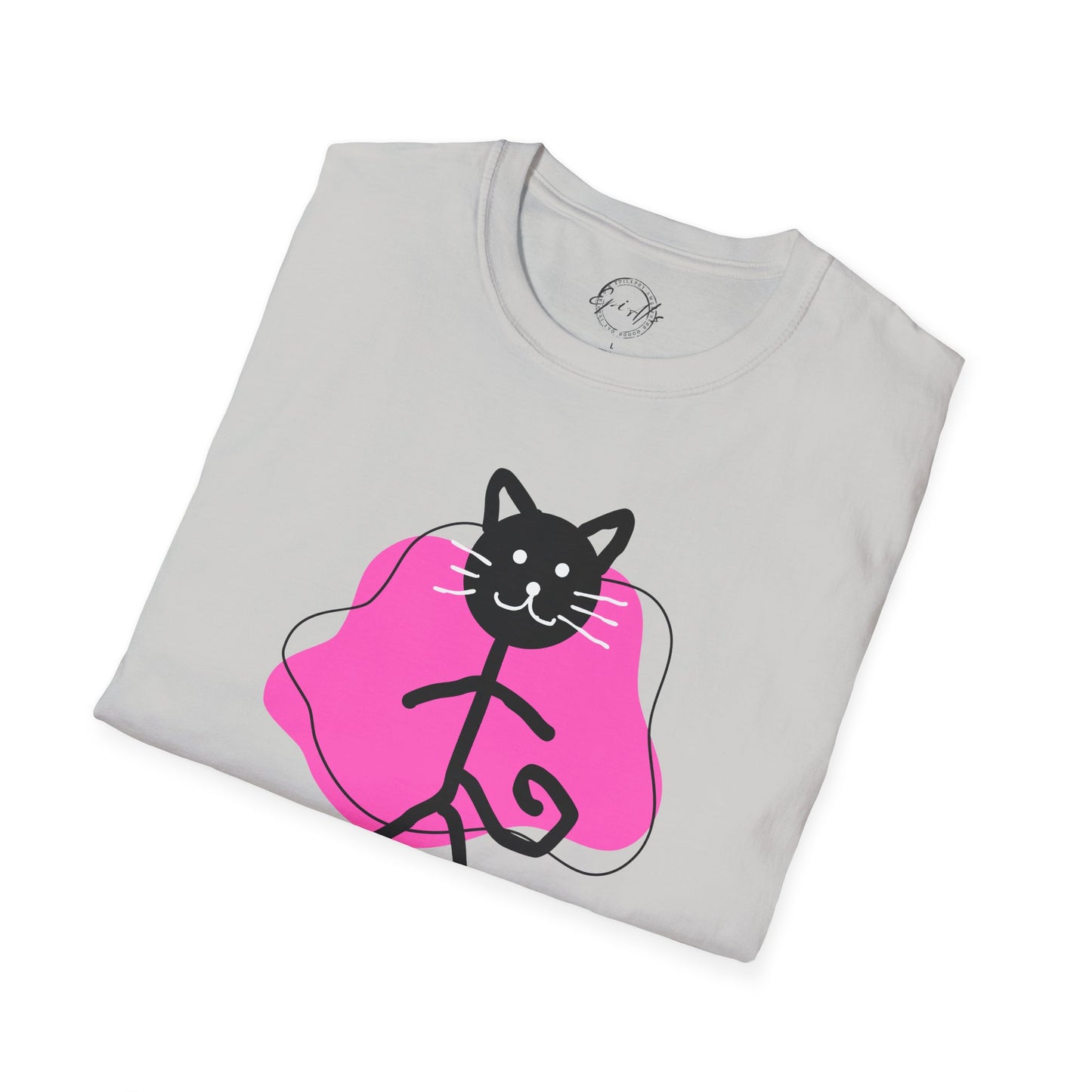 Playful Cat Graphic T-Shirt – Unisex Softstyle Tee for Cat Lovers