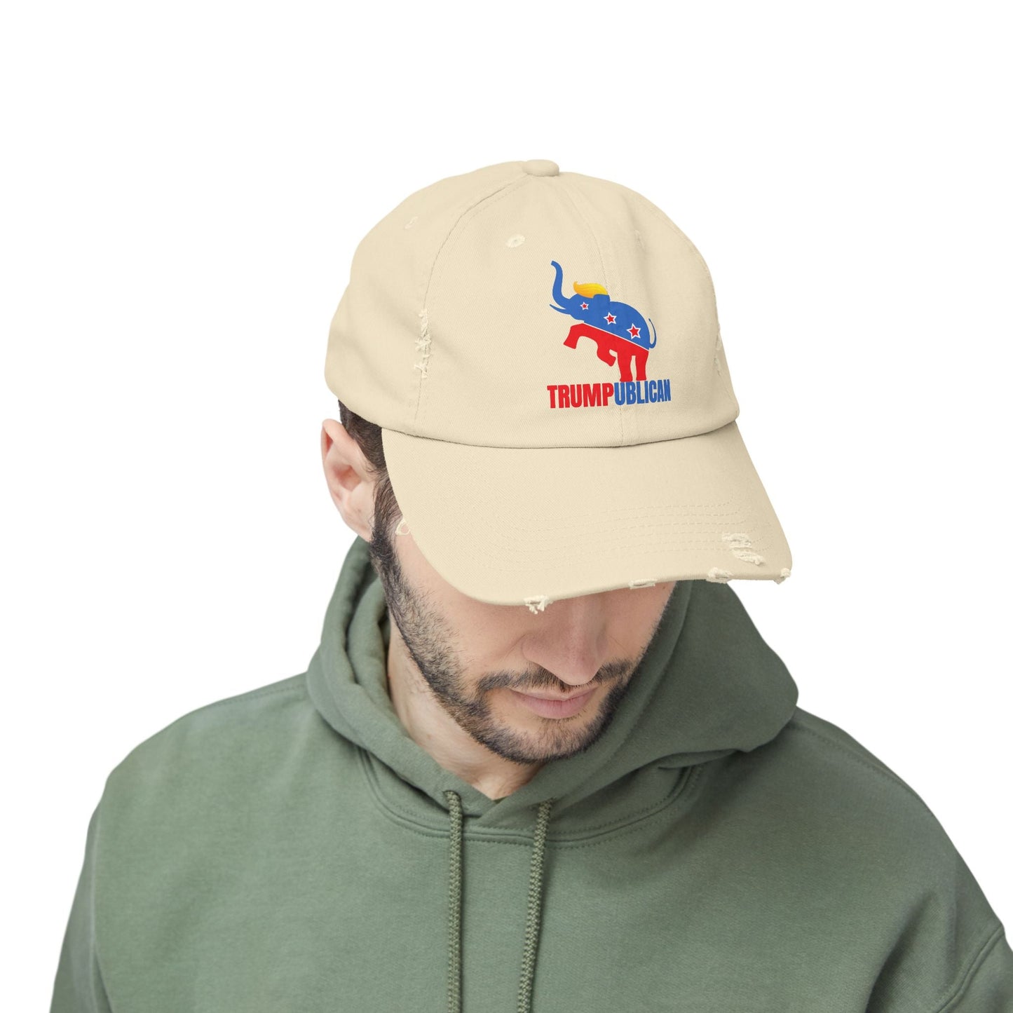 Trumpublican Unisex Distressed Cap Printify