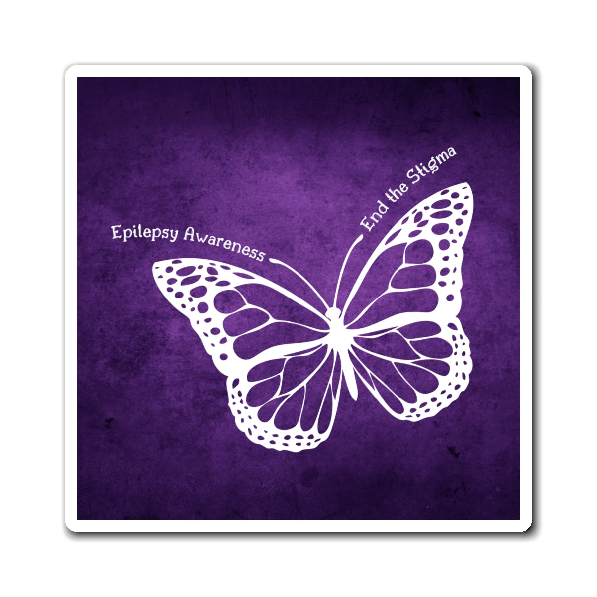 Epilepsy Awareness Butterfly Magnet - End the Stigma