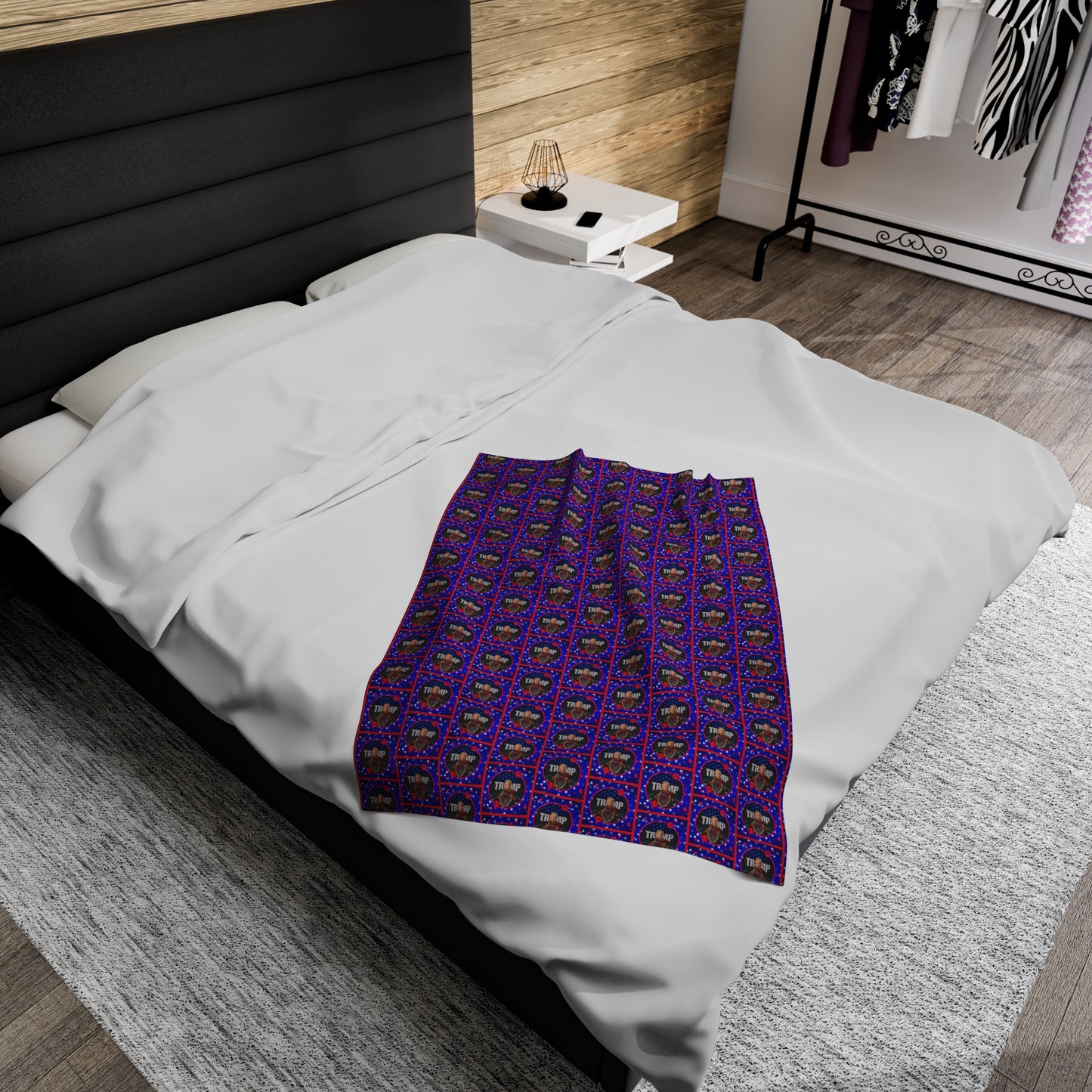 Stars & Trump 47 Velveteen Plush Blanket