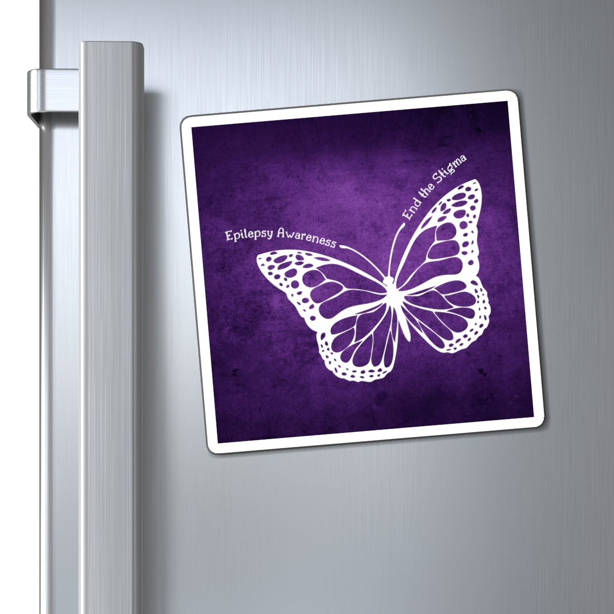 Epilepsy Awareness Butterfly Magnet - End the Stigma