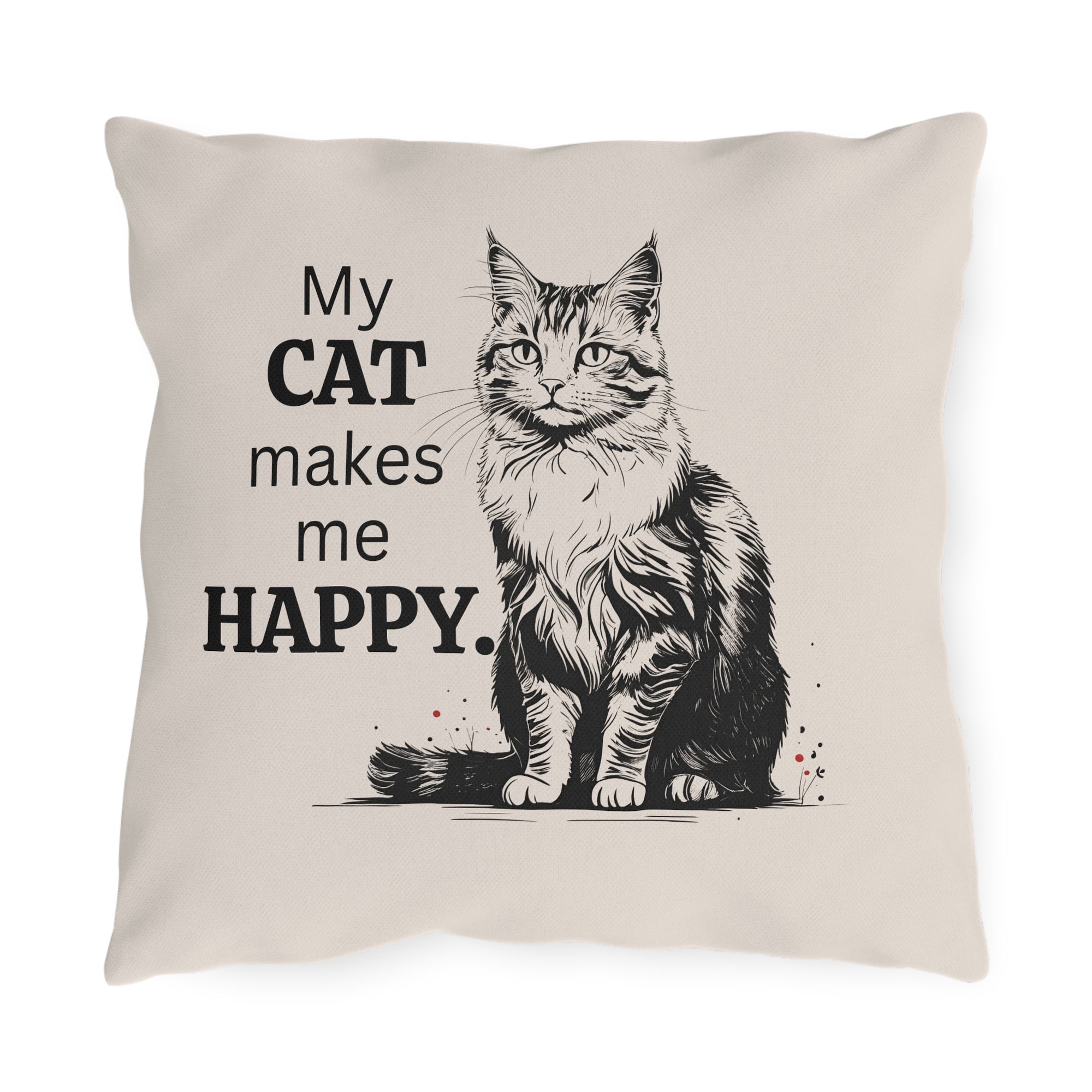 Cat-Themed Outdoor Pillows, Cozy Decor for Cat Lovers