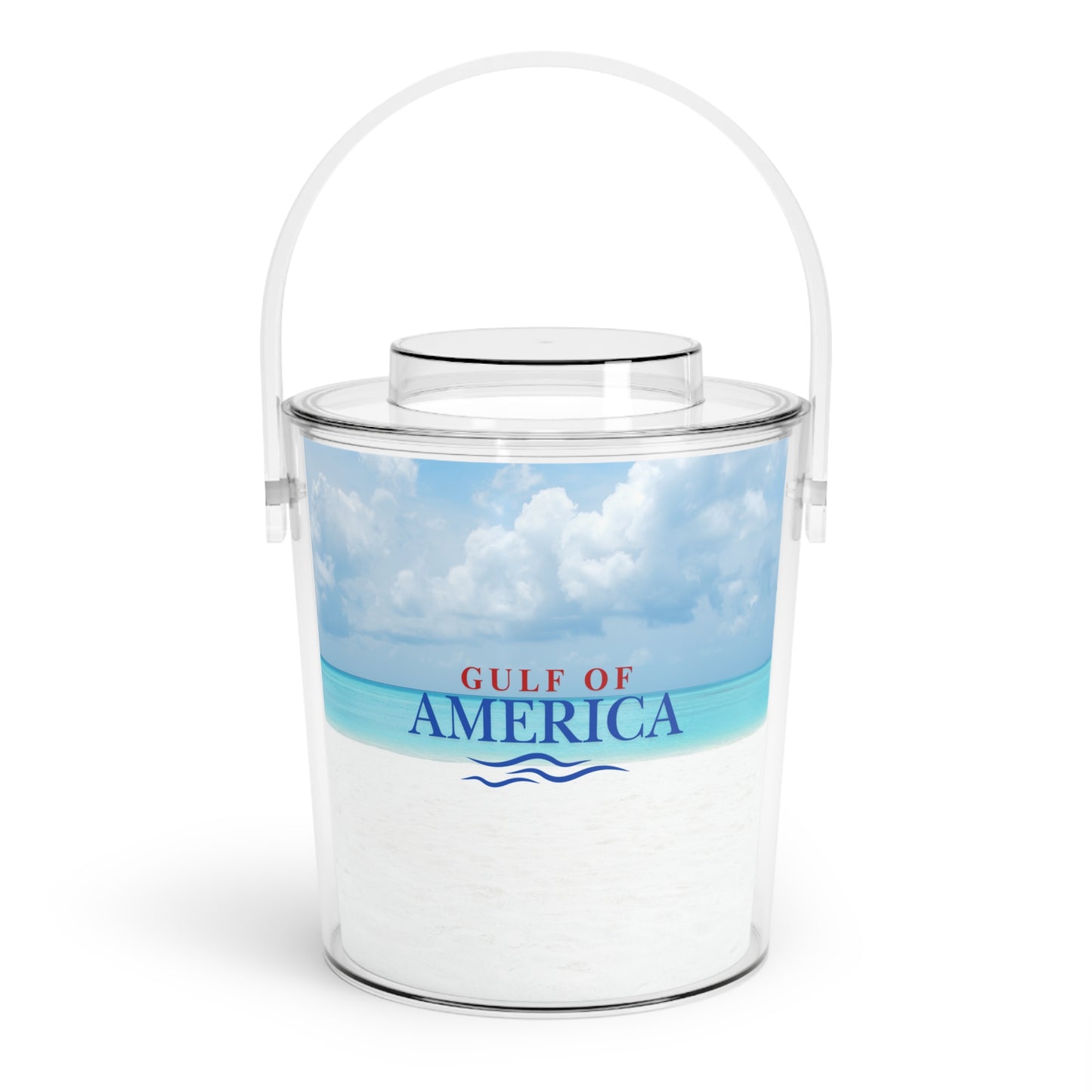 Gulf of America Ice Bucket with Tongs