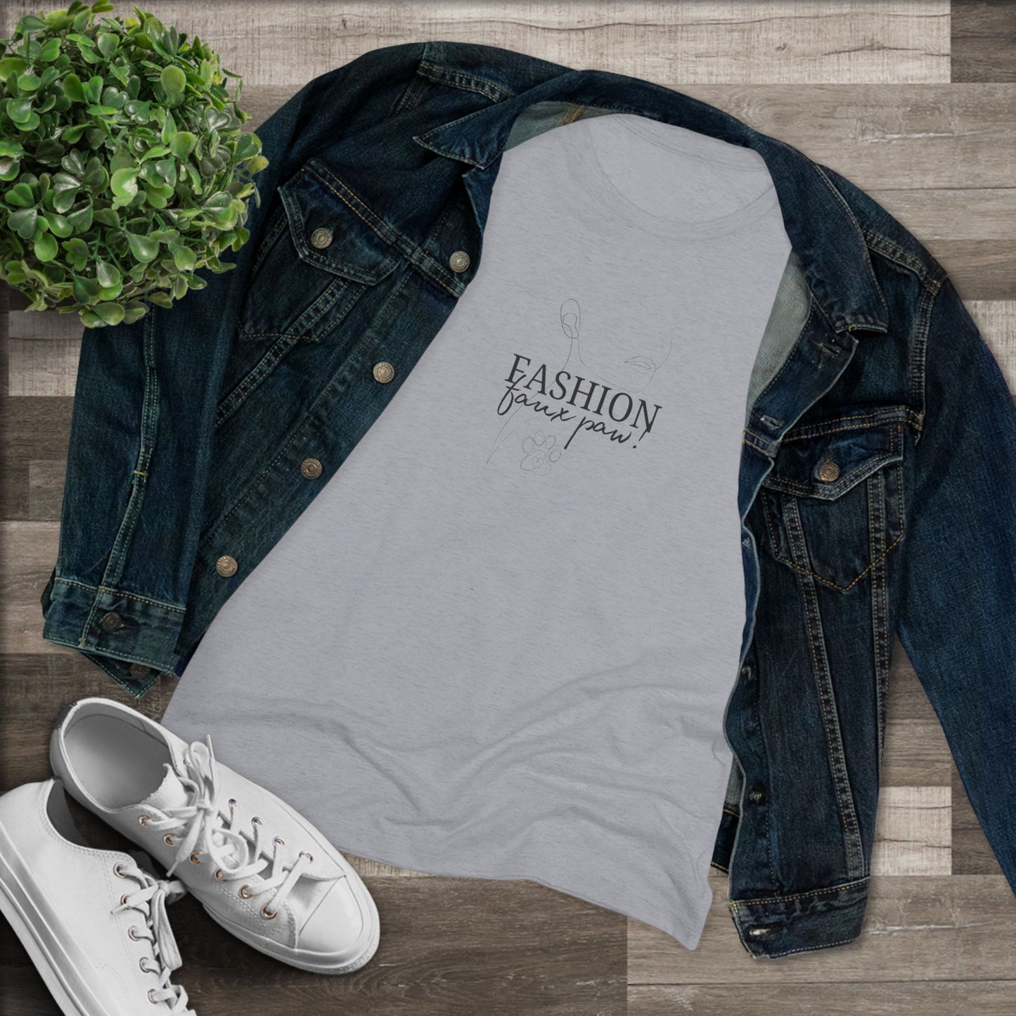 Fashion Faux Paw Women's Triblend Tee