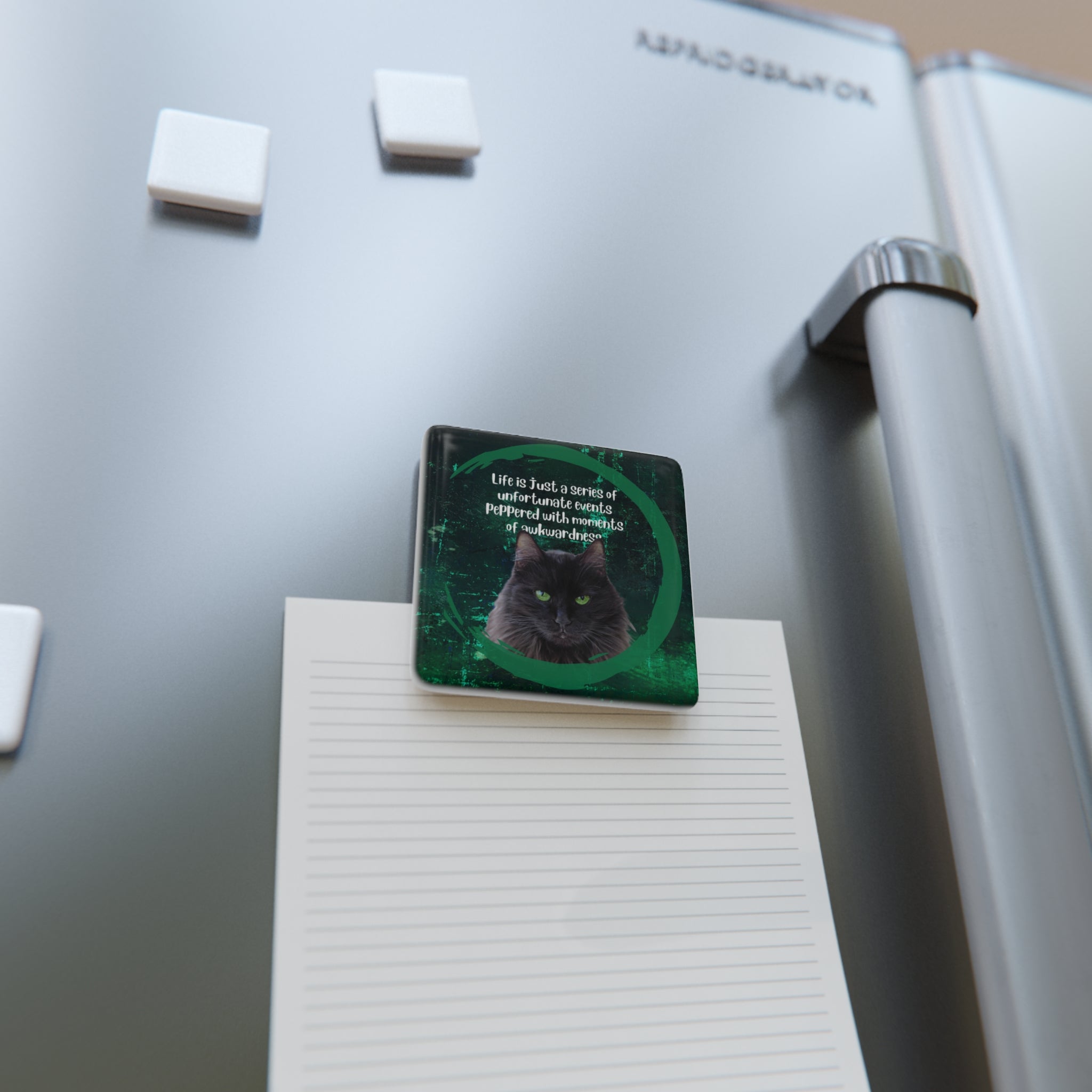 Photo depicting the Awkwardness Porcelain Magnet, Square from EpiAl's Shop.