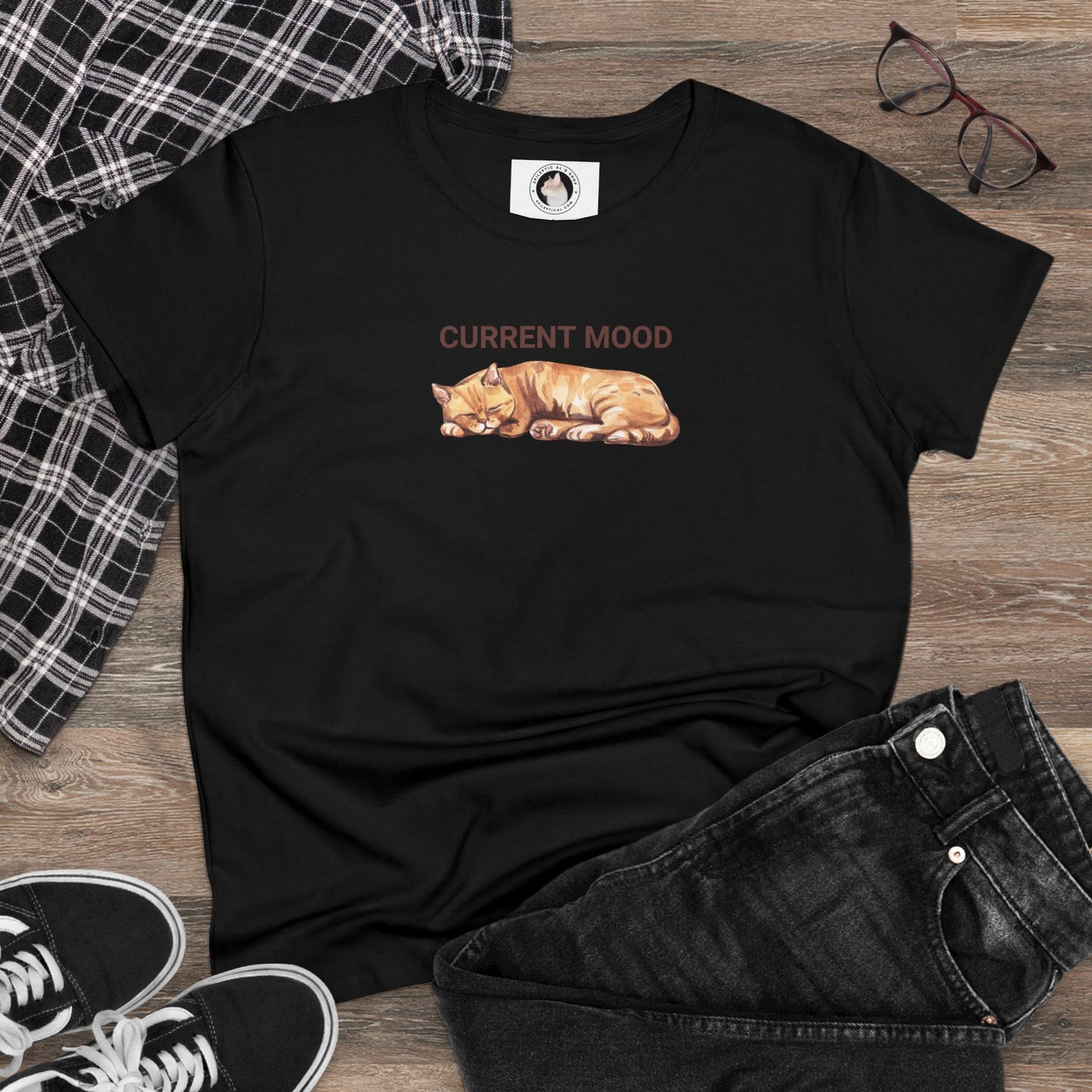 Current Mood: Sleepy Women's Midweight Cotton Tee