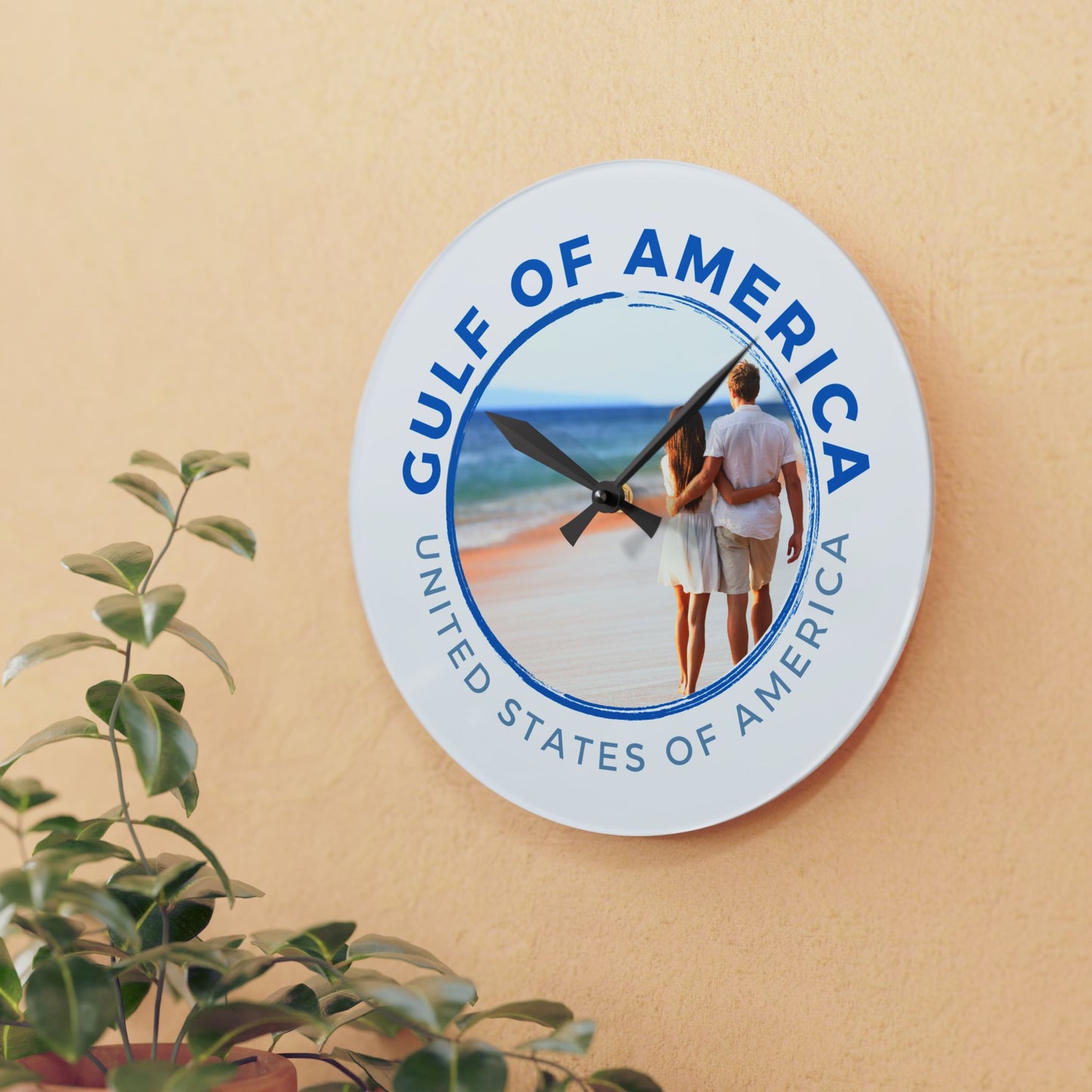 Gulf of America USA Acrylic Wall Clock