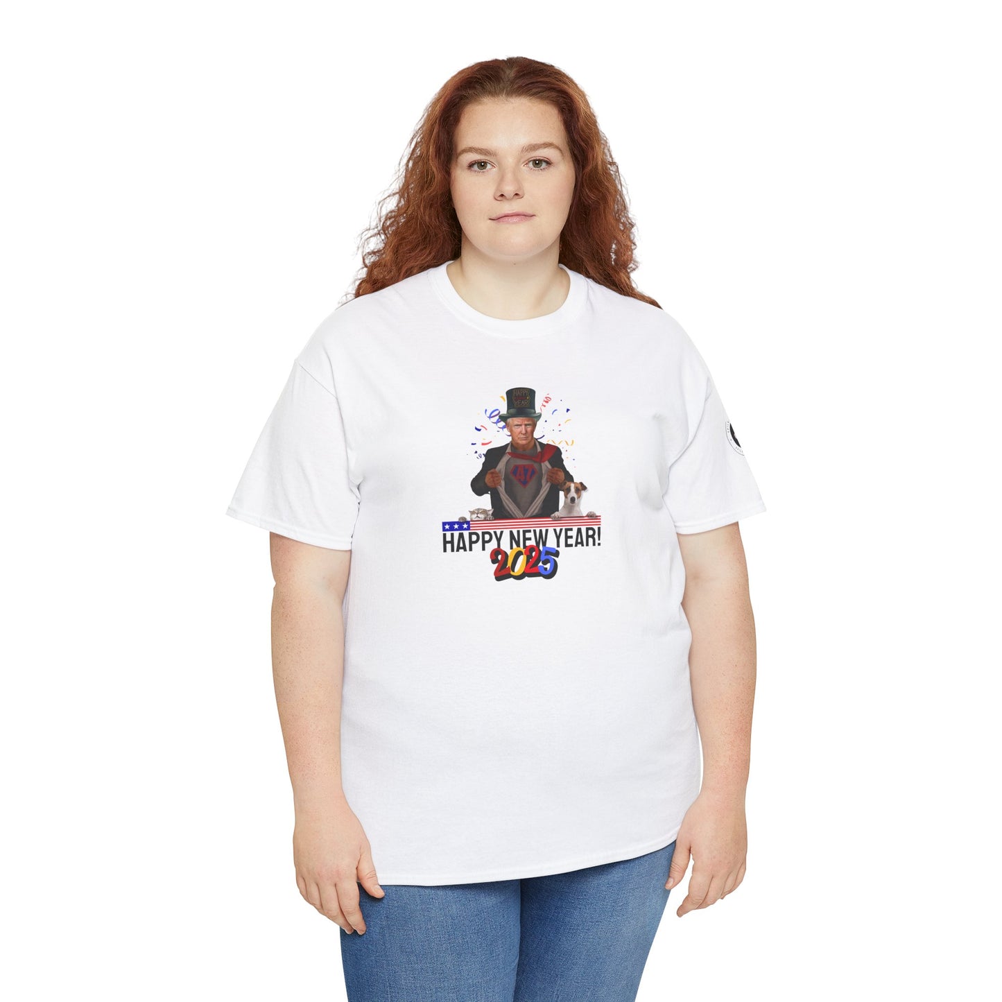 Trump Happy New Year 2025 Unisex Heavy Cotton Tee