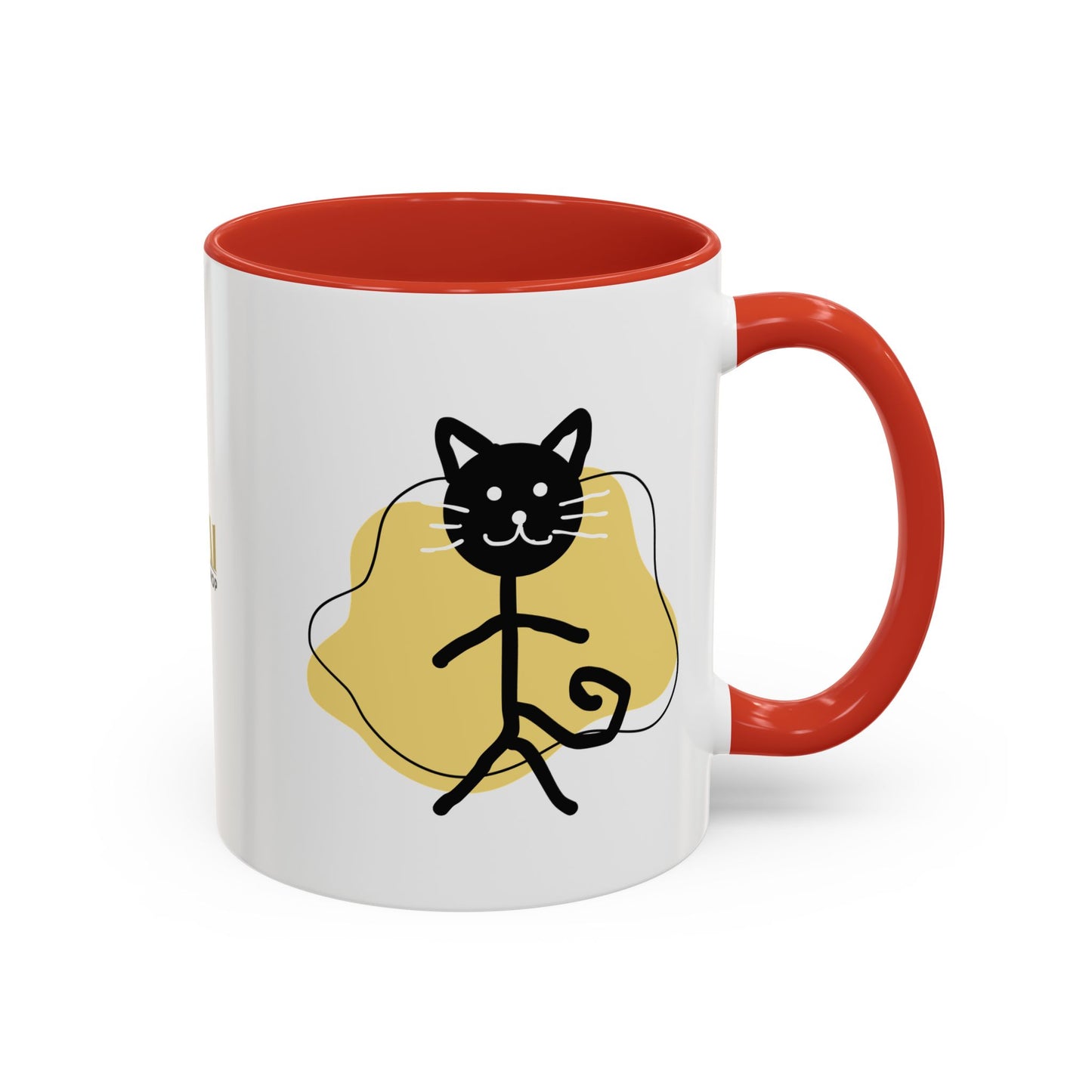 Playful Cat Accent Coffee Mug - 11oz & 15oz