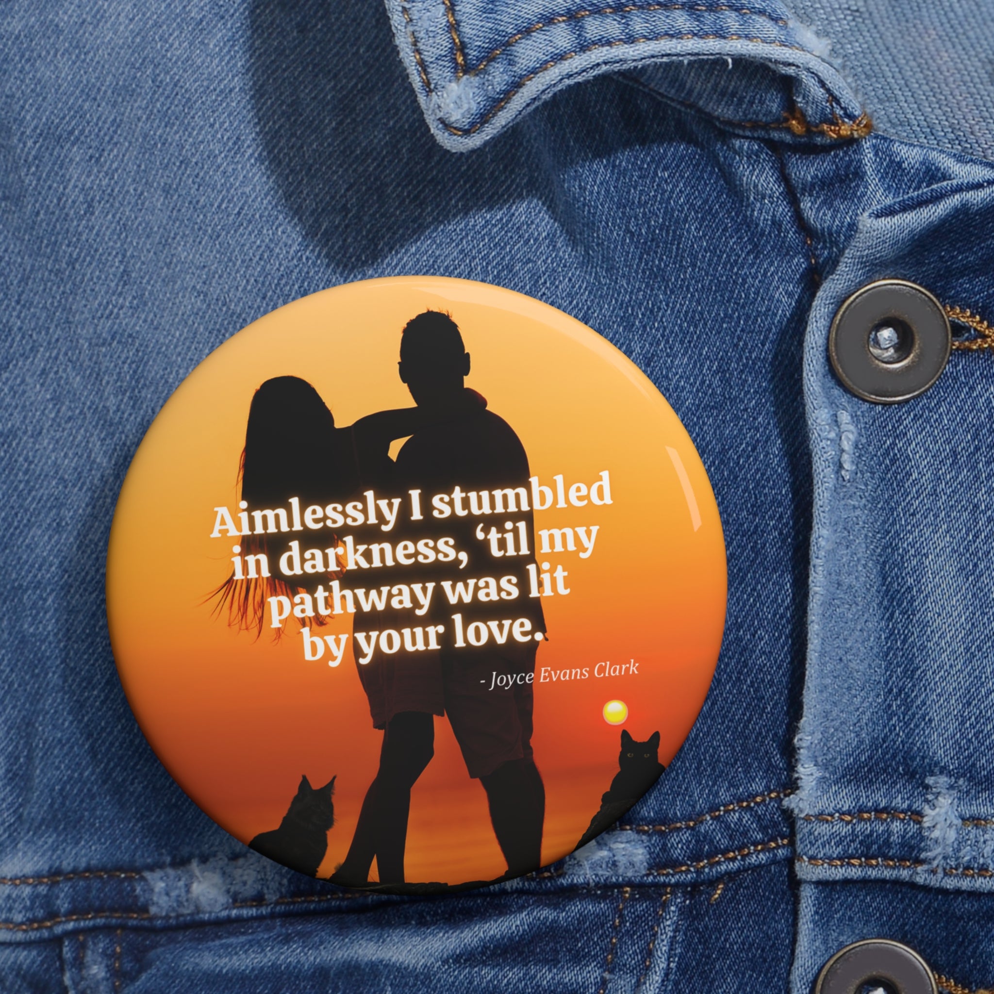 Photo depicting the Aimlessly Pin Buttons from EpiAl's Shop.