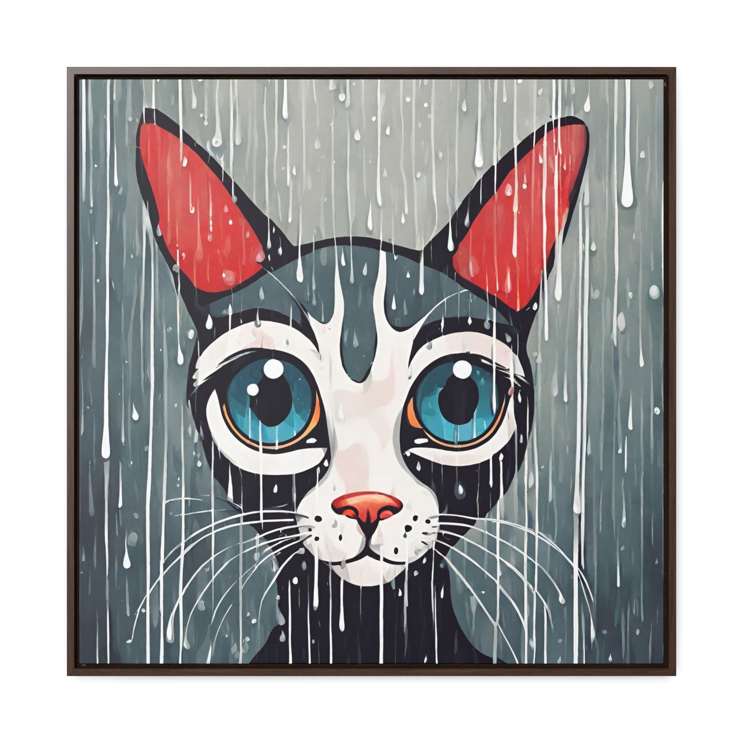 Blue Eyed Cat Gallery Canvas Wraps, Square Frame - Epileptic Al’s Shop