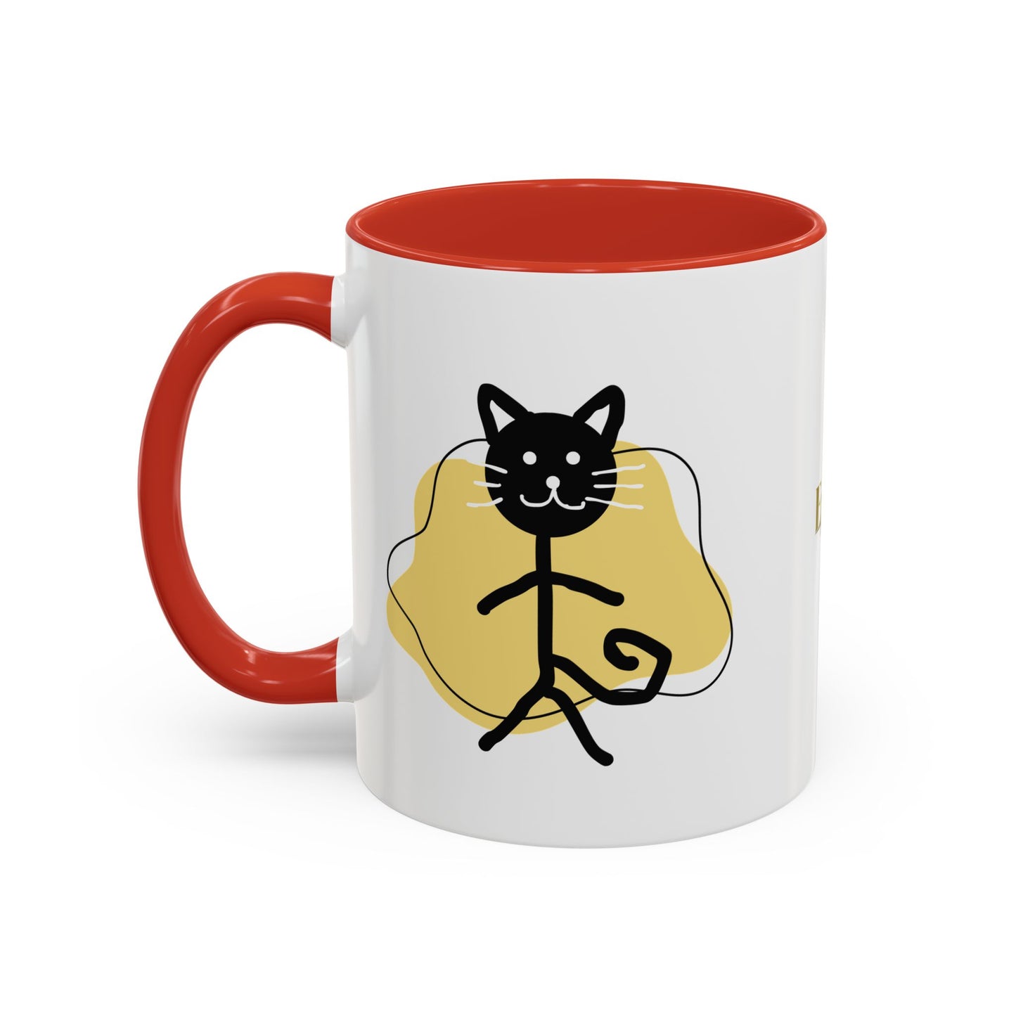 Playful Cat Accent Coffee Mug - 11oz & 15oz