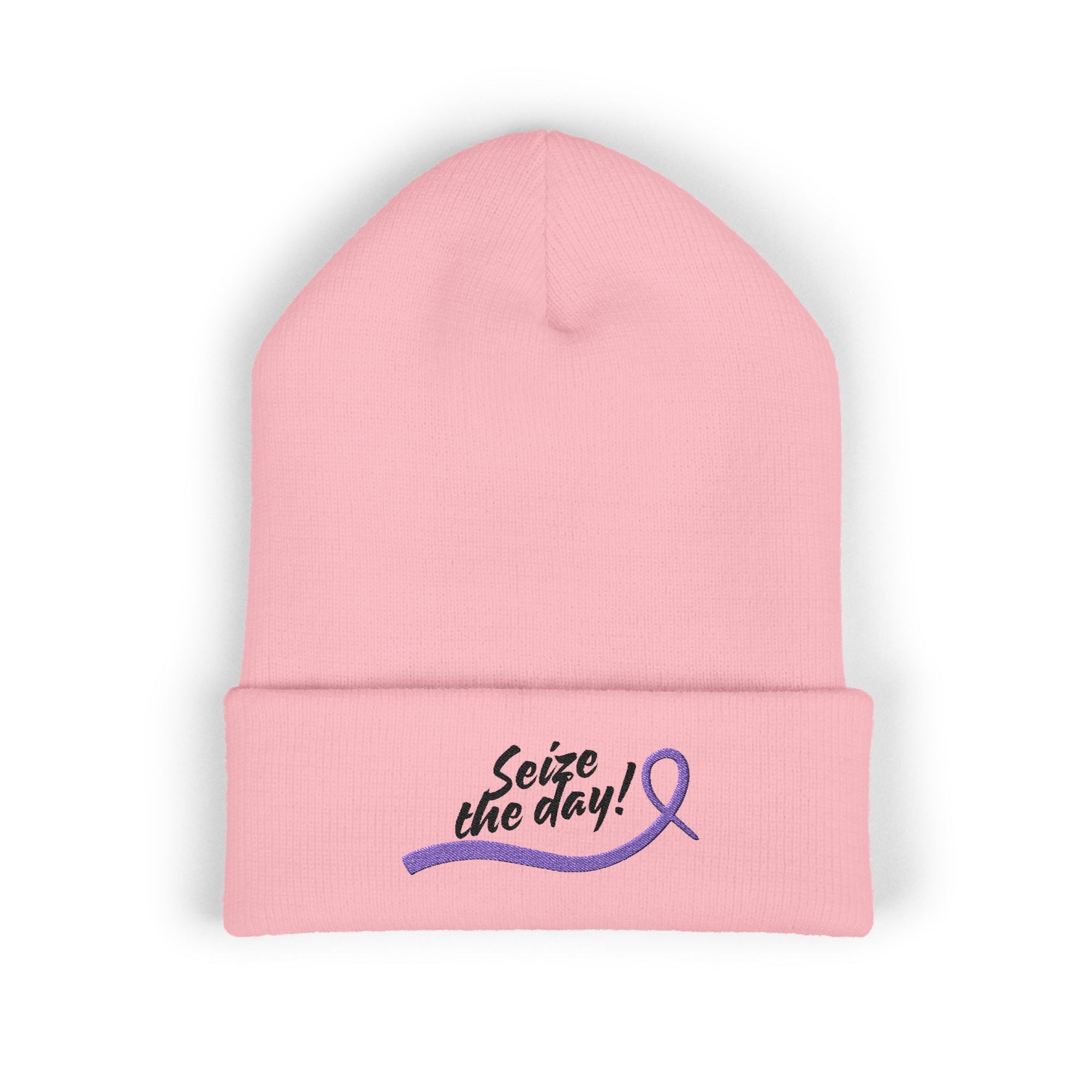Embroidered Seize the Day Beanie