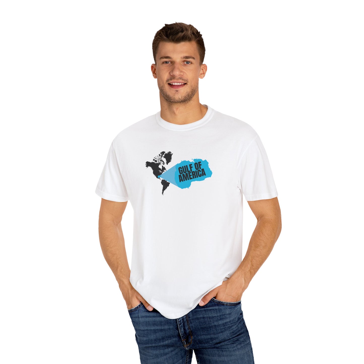 Gulf of America Map Unisex Garment-Dyed T-Shirt