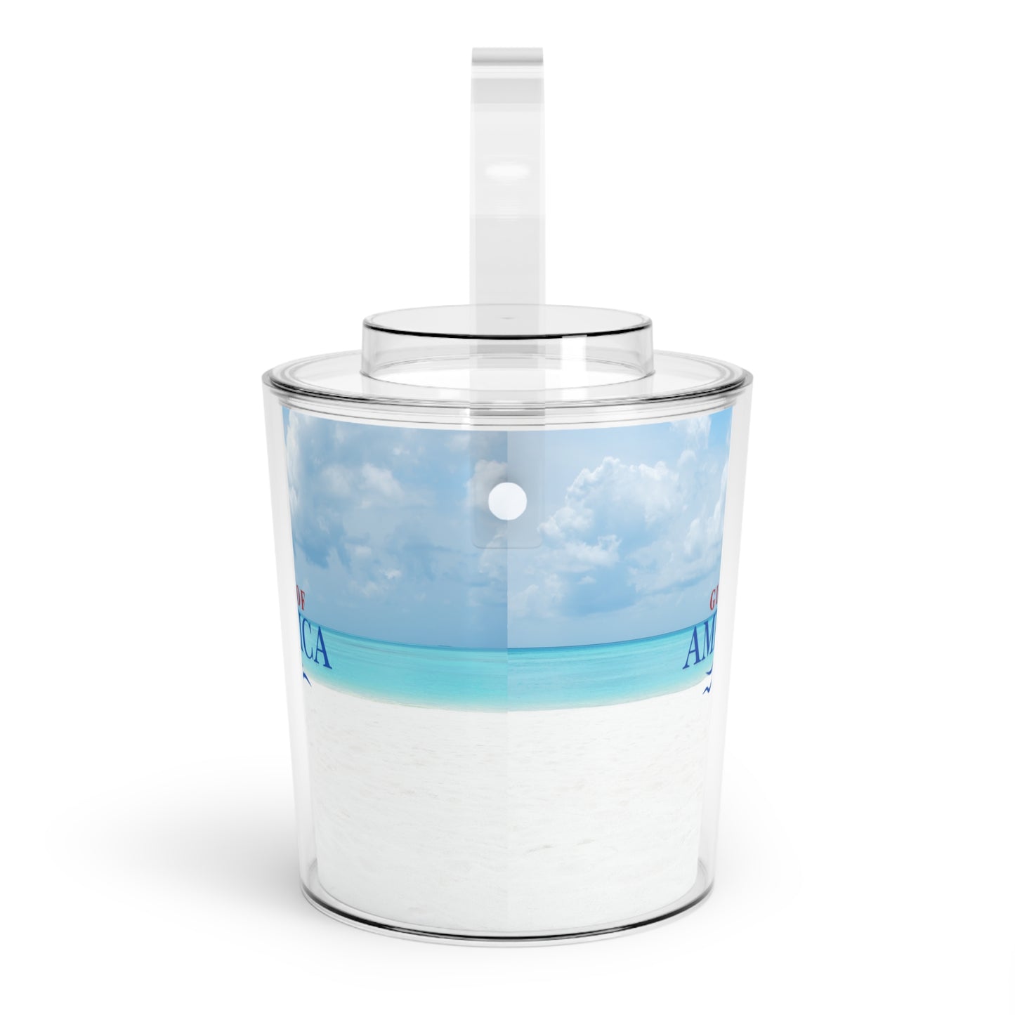Gulf of America Ice Bucket with Tongs