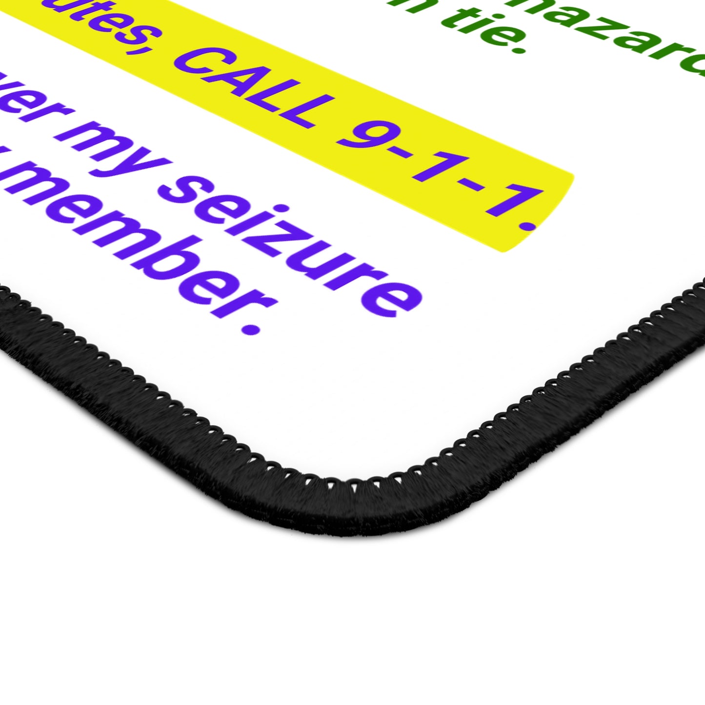 In Case of Seizure Gaming Mouse Pad