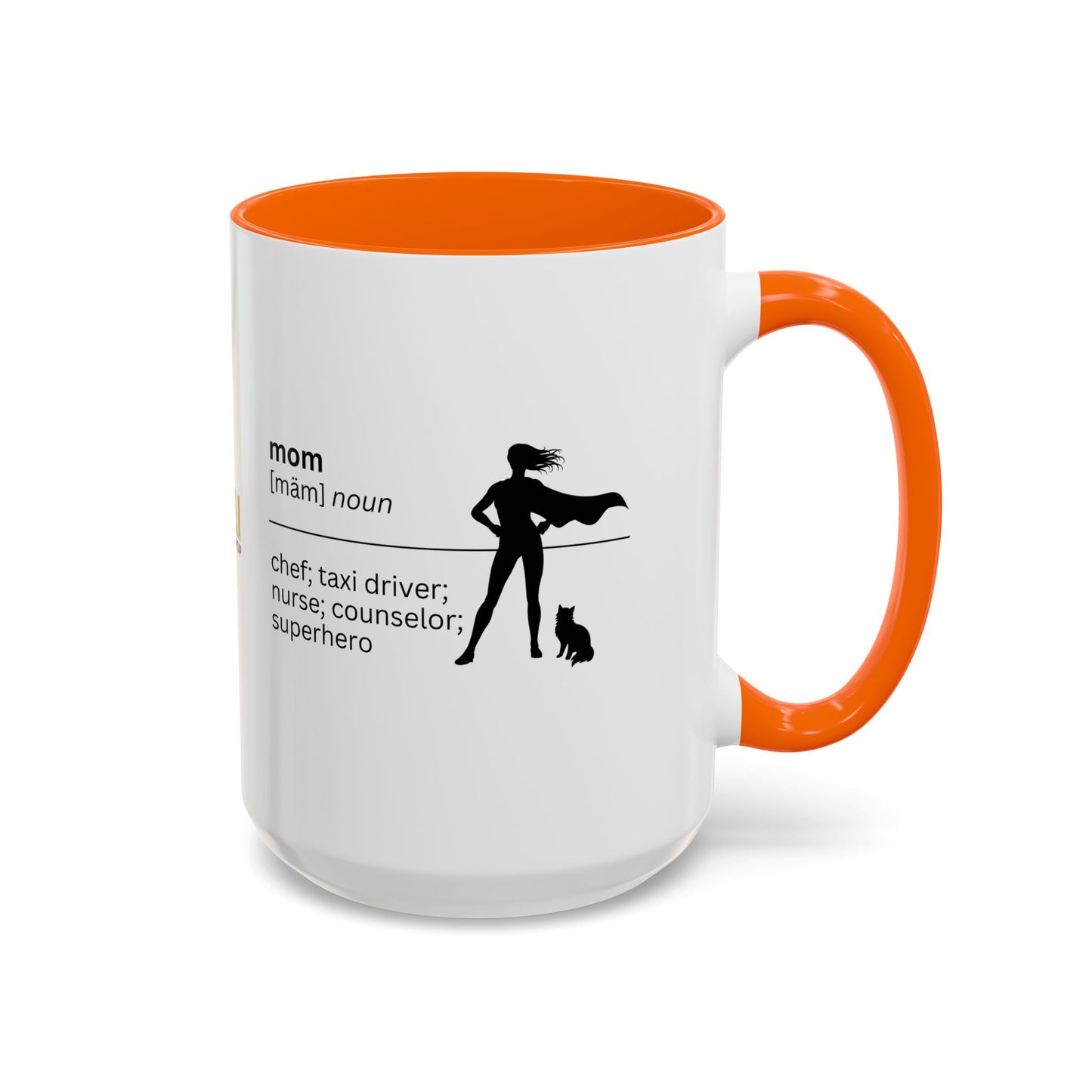 Mom Superhero Accent Coffee Mug - Perfect Gift for Moms