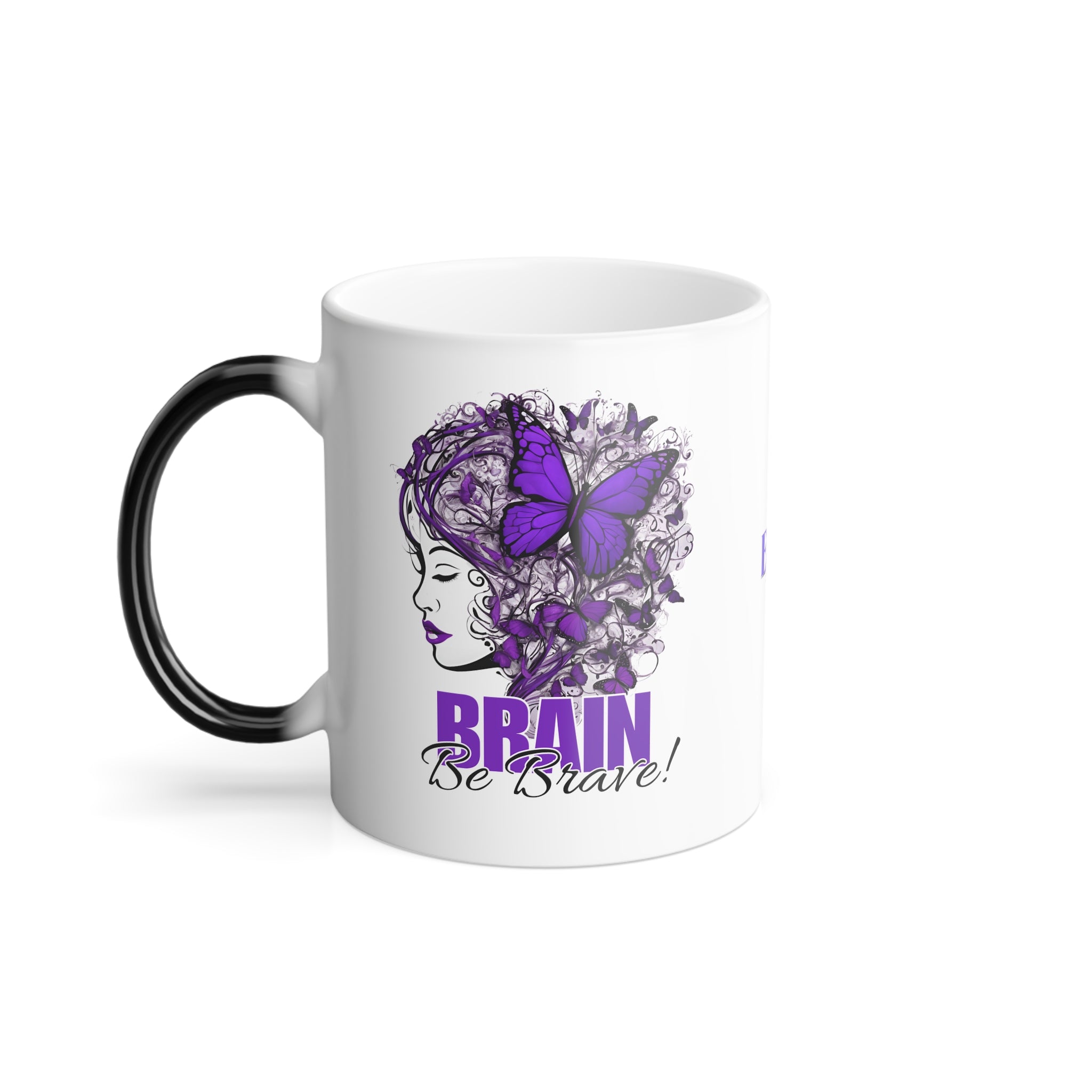 Photo depicting the Beautiful Brain Be Brave Color Morphing Mug, 11oz from EpiAl's Shop.