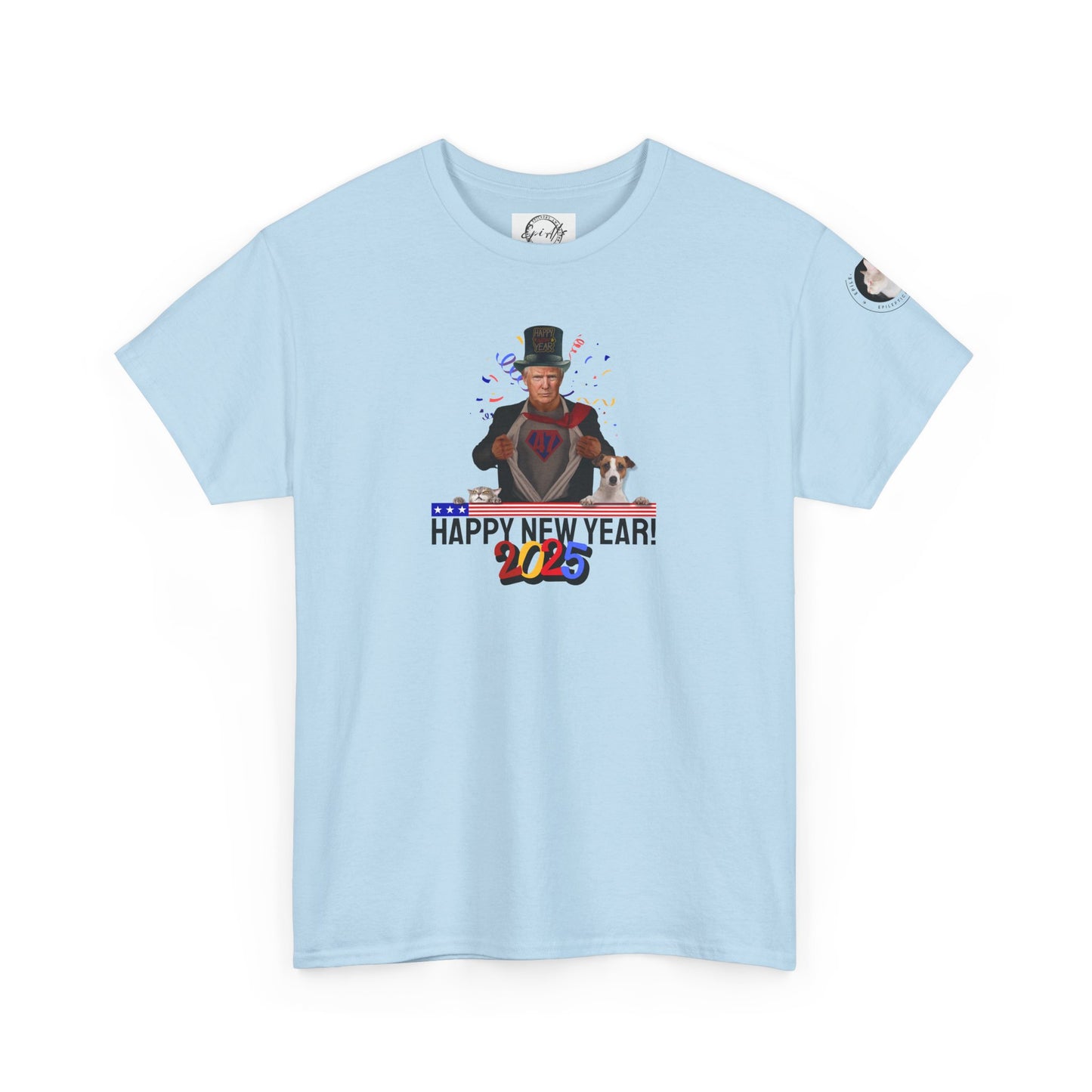 Trump Happy New Year 2025 Unisex Heavy Cotton Tee