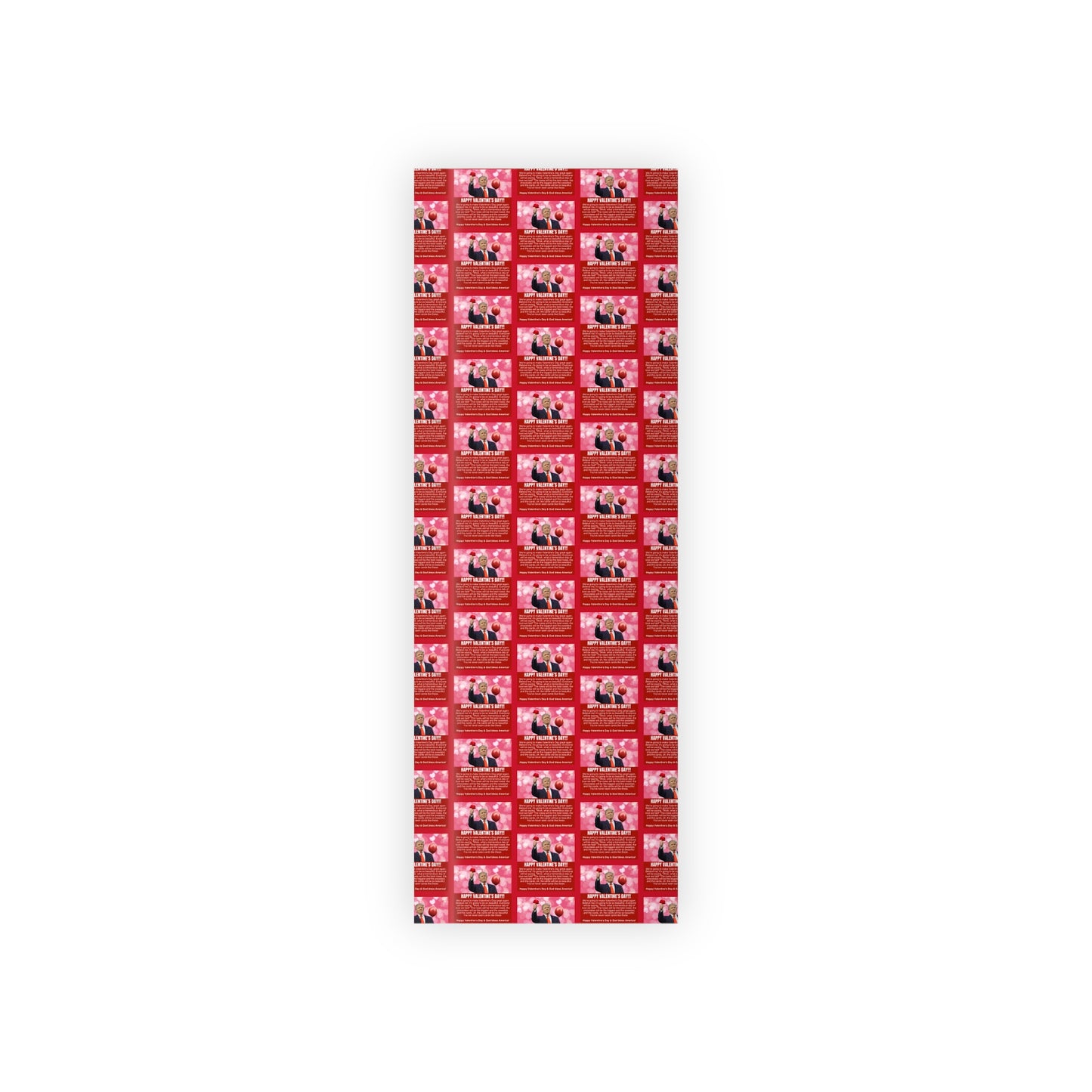 Trump Valentines Day Wrapping Paper Rolls, 1pc