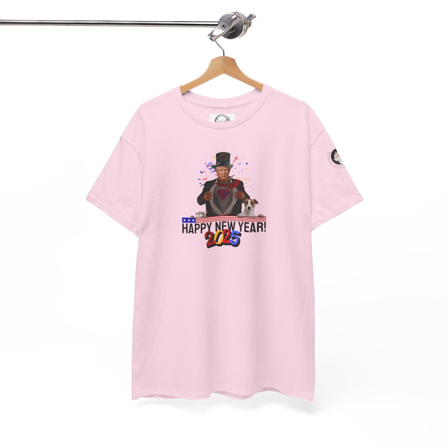 Trump Happy New Year 2025 Unisex Heavy Cotton Tee