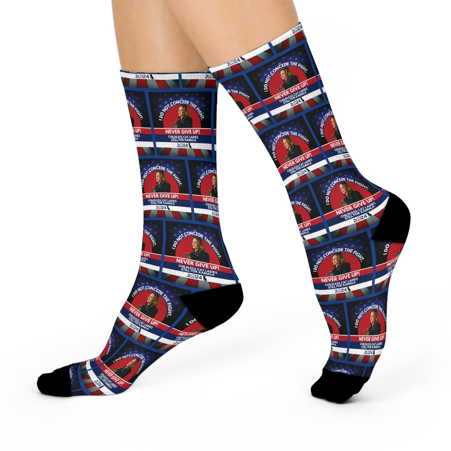 Never Give Up - Kamala Cushioned Crew Socks