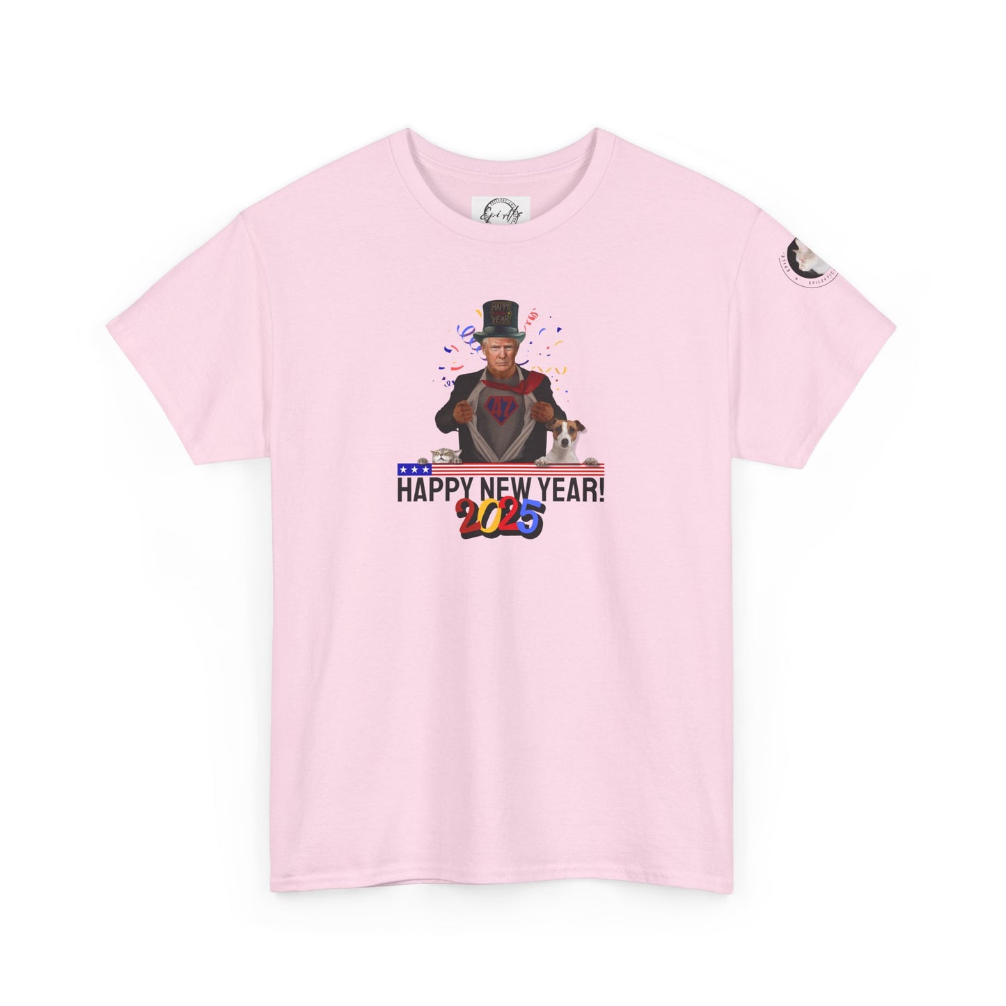 Trump Happy New Year 2025 Unisex Heavy Cotton Tee