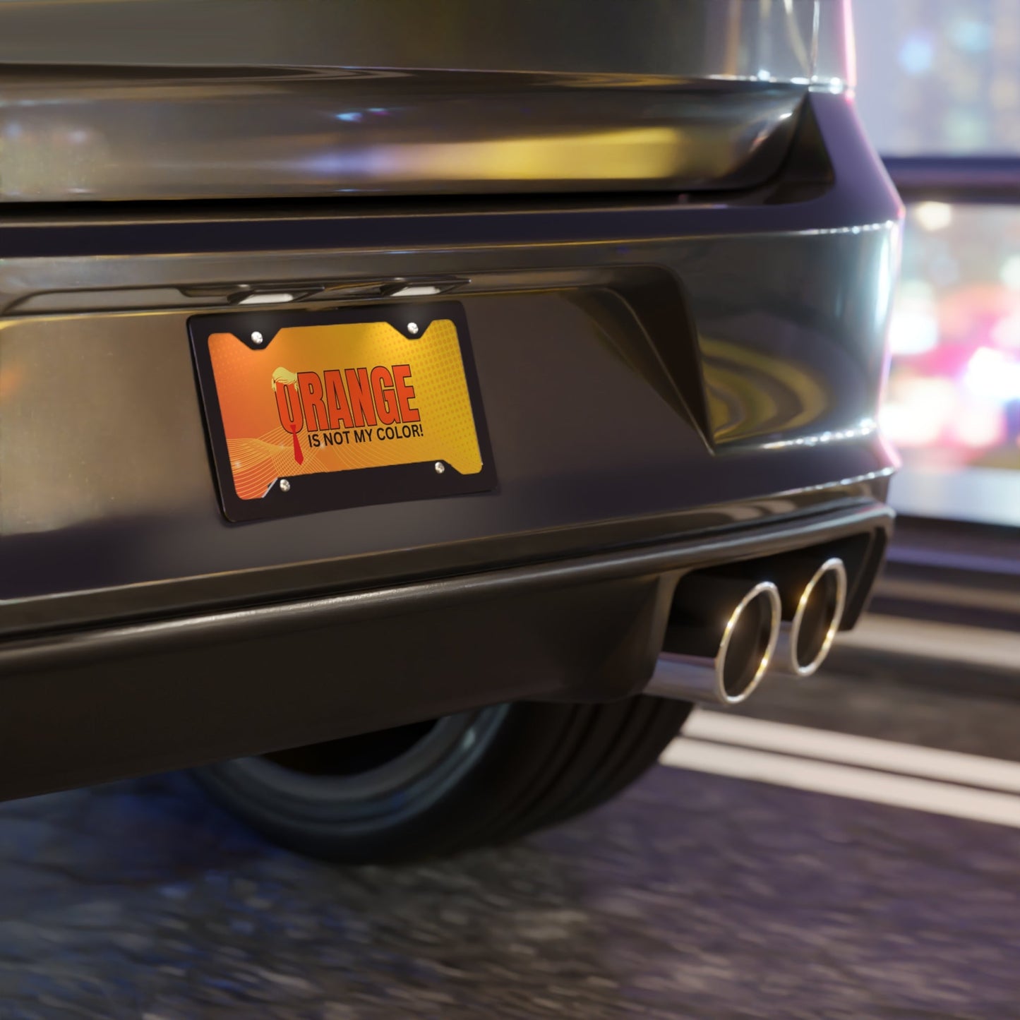 Whimsical Vanity Plate - 'Orange Is Not My Color!' Printify