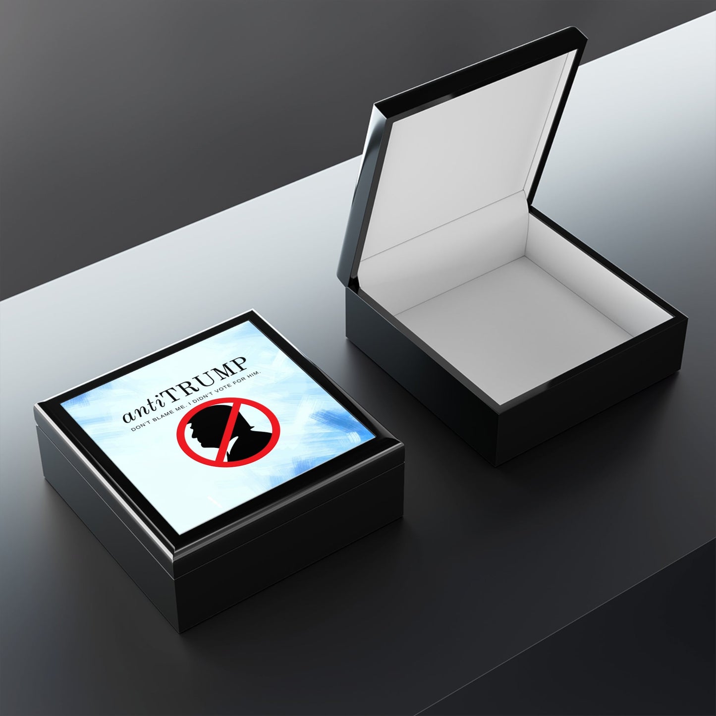 Anti-Trump Jewelry Box | Unique Gift for Activists & Political Advocates Printify