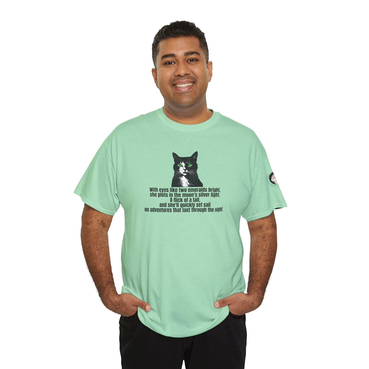 Emerald Eyed Mischief Unisex Heavy Cotton Tee