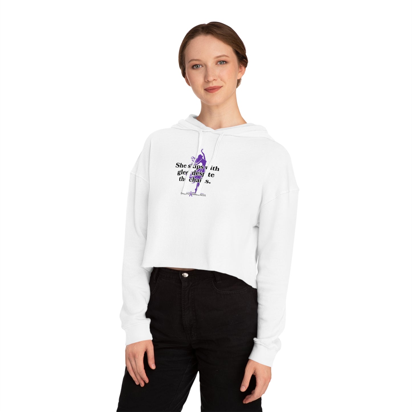 Skips with Glee Women’s Cropped Hooded Sweatshirt
