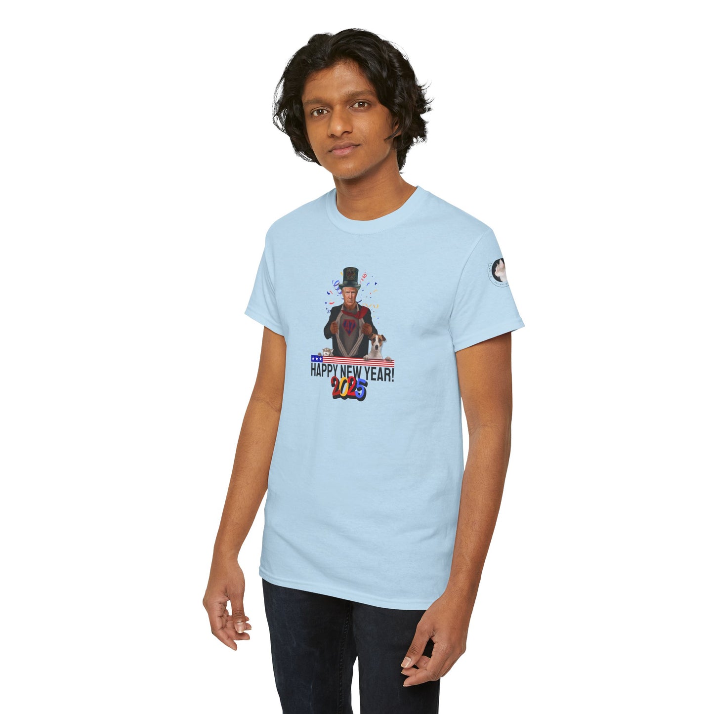 Trump Happy New Year 2025 Unisex Heavy Cotton Tee
