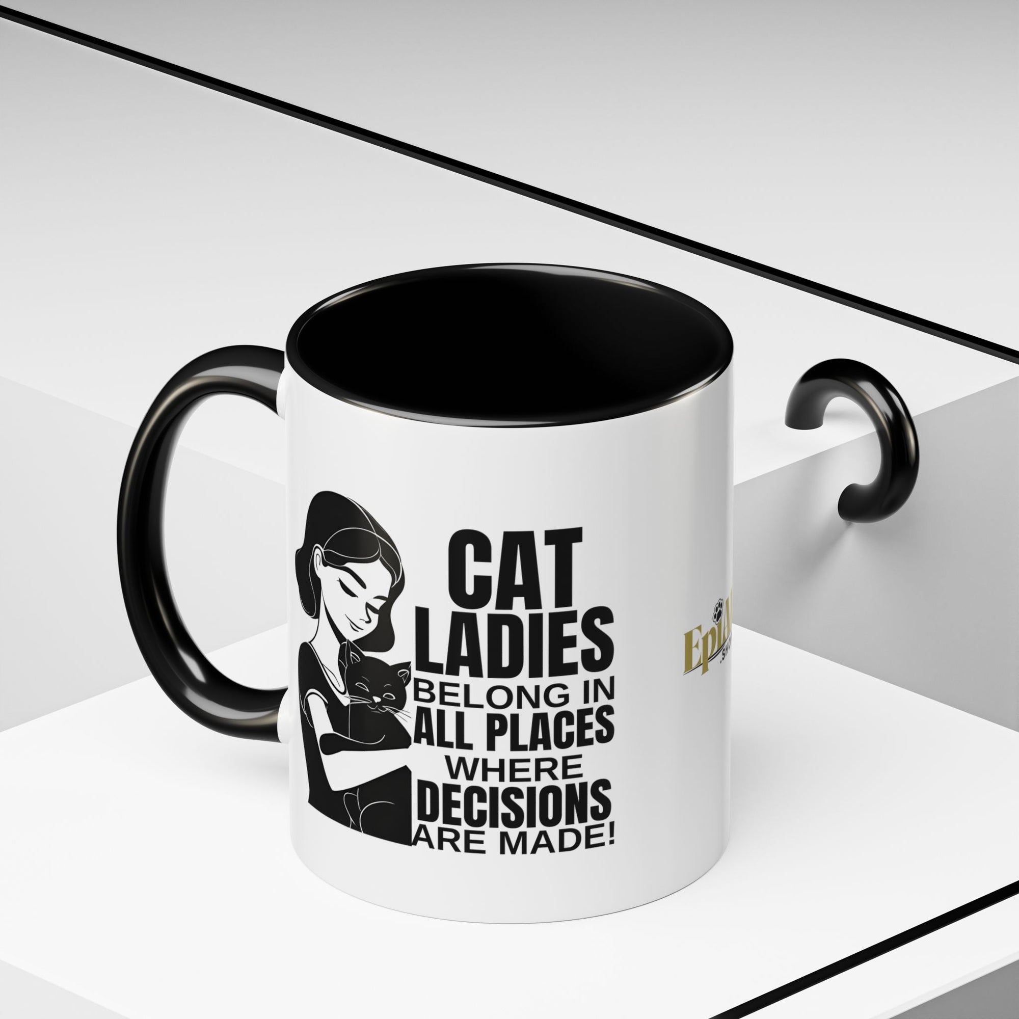 Cat Ladies Belong Accent Mug
