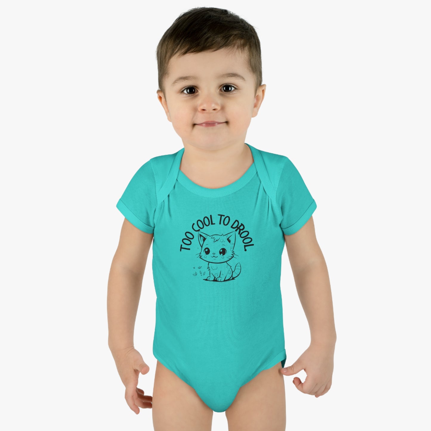 Too Cool To Drool Infant Baby Rib Bodysuit - Kids clothes - Epileptic Al’s Shop