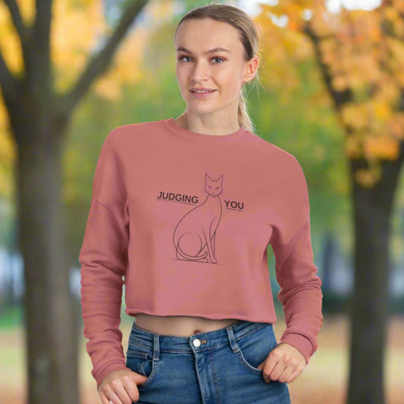 Judging You Women's Cropped Sweatshirt