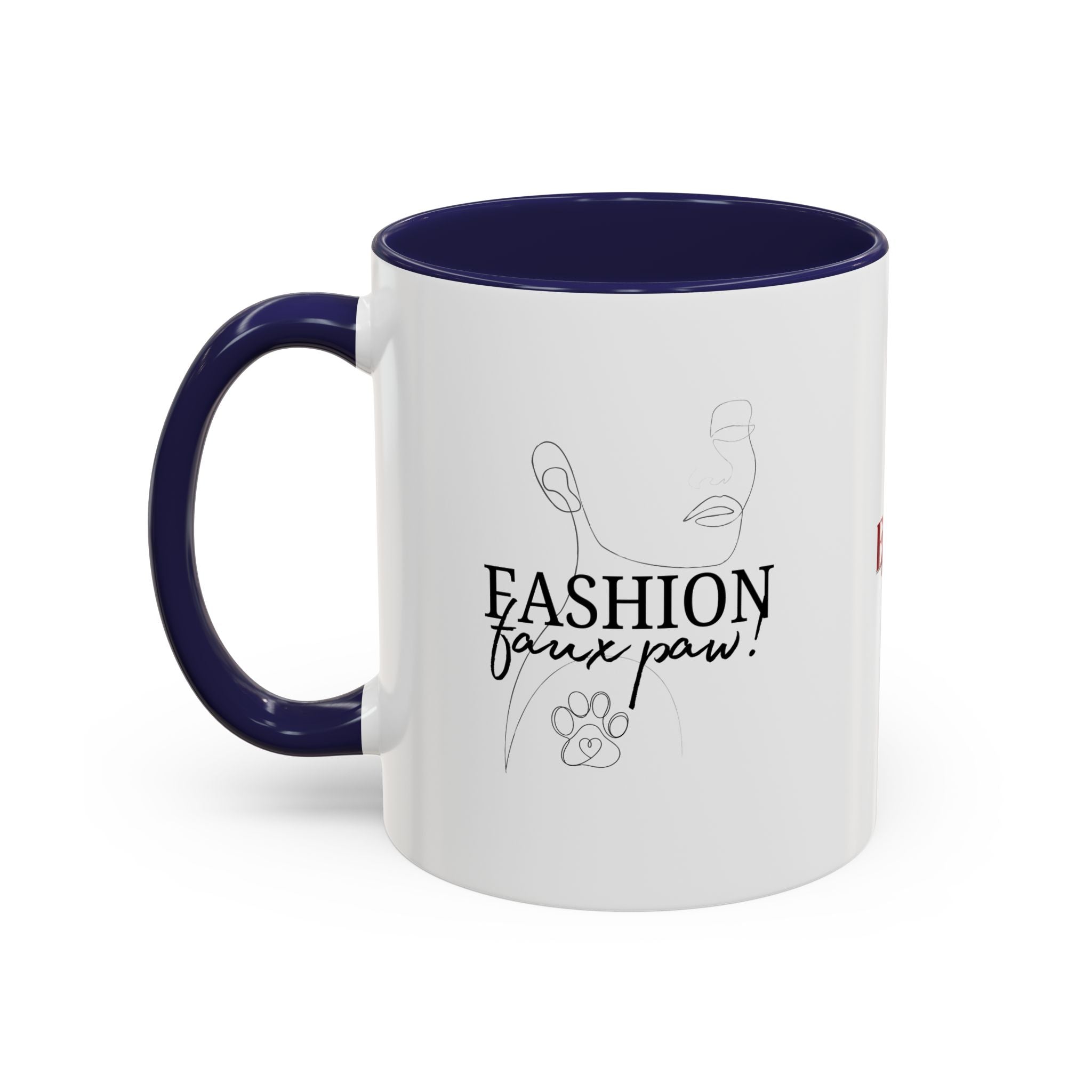 Photo depicting the Fashion Faux Paw Accent Coffee Mug (11, 15oz) from EpiAl's Shop.
