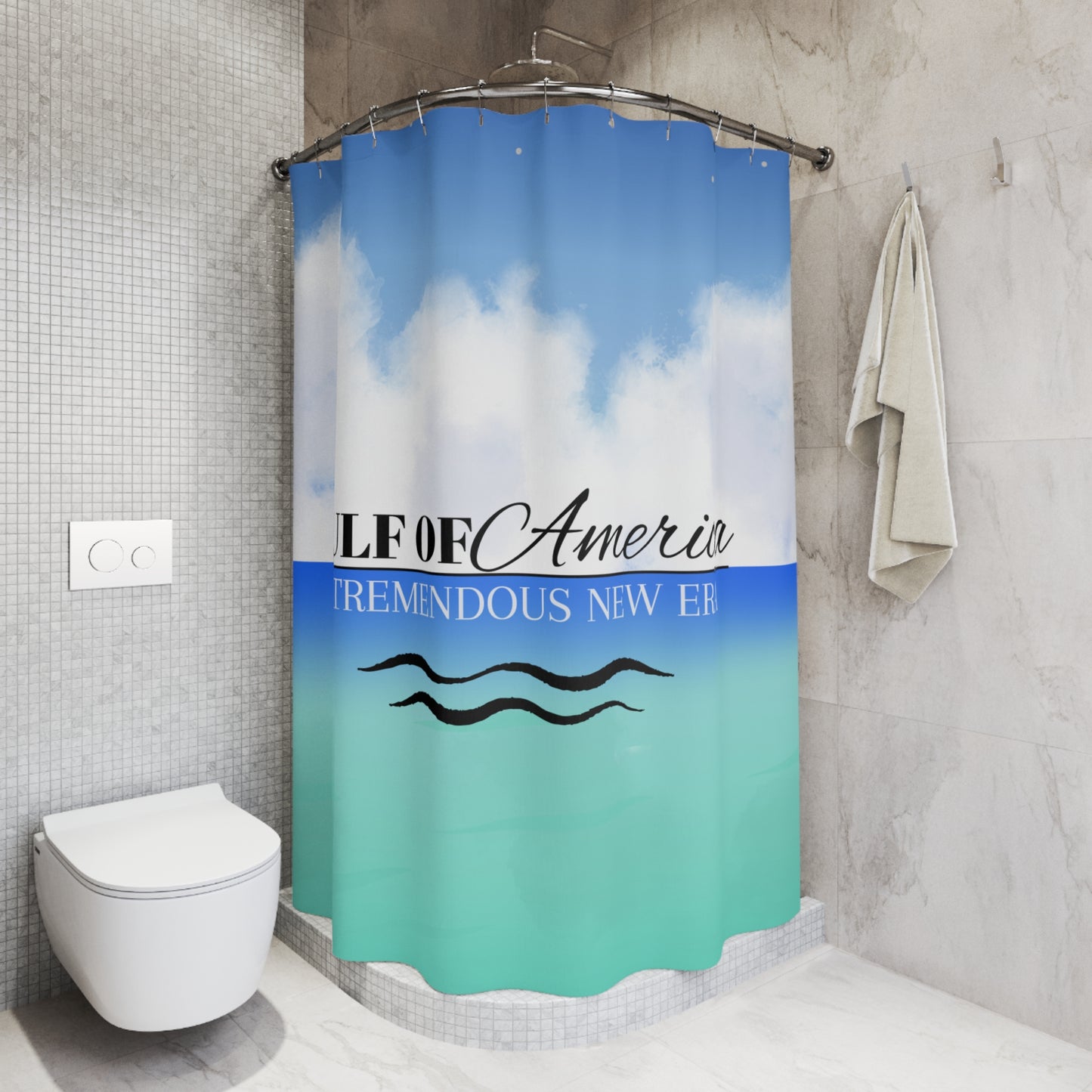 Gulf of America Tremendous New Age Shower Curtain